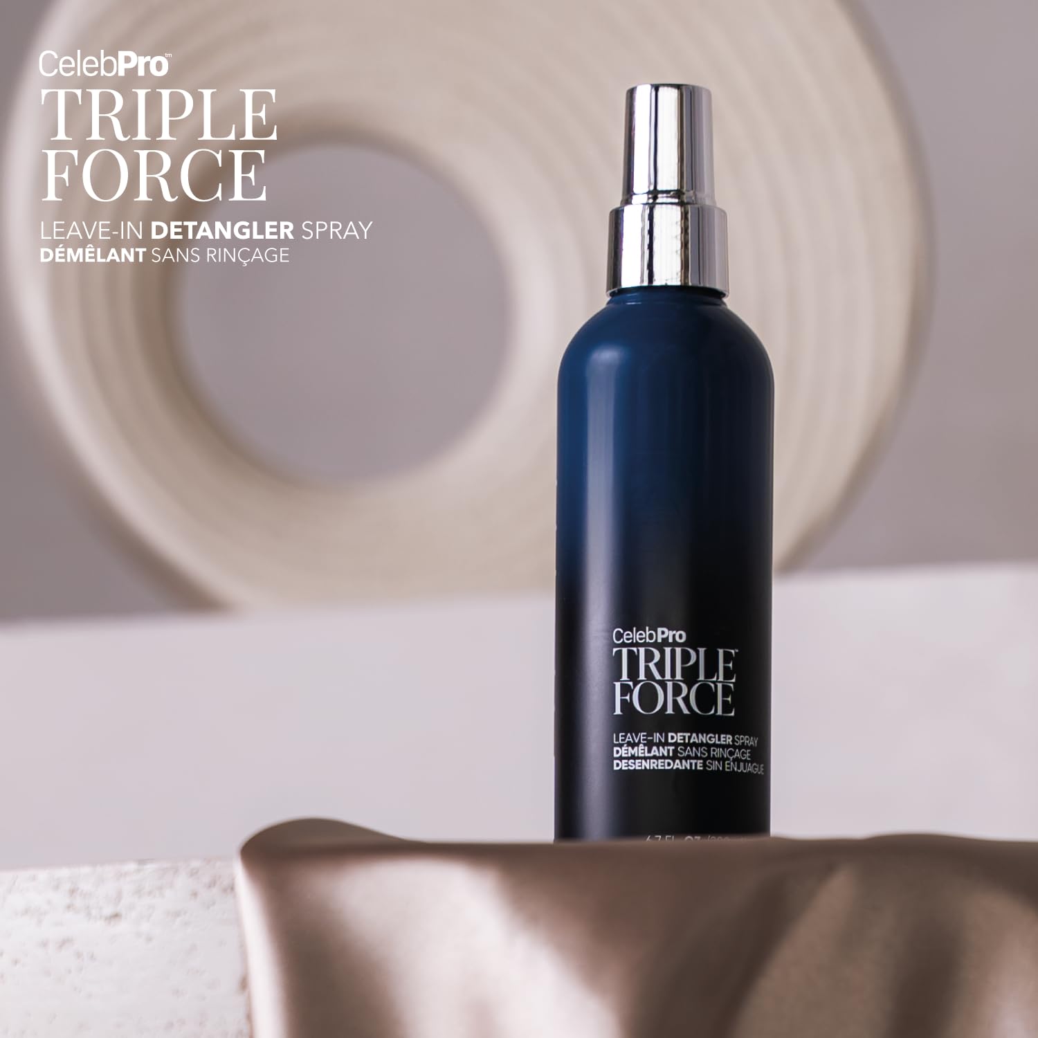 Rosy Brown Celeb Luxury CelebPRO TRIPLE FORCE Leave In Conditioner Spray, Detangler and Conditioner for All Hair Types, 6.7oz