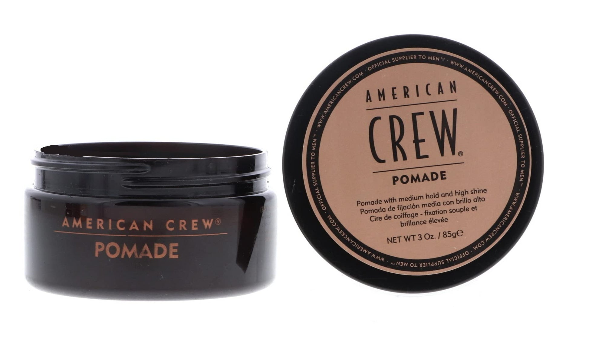 White Smoke American Crew Pomade, 3.0-Ounce Jar, Packaging May Vary (Pack of 2)