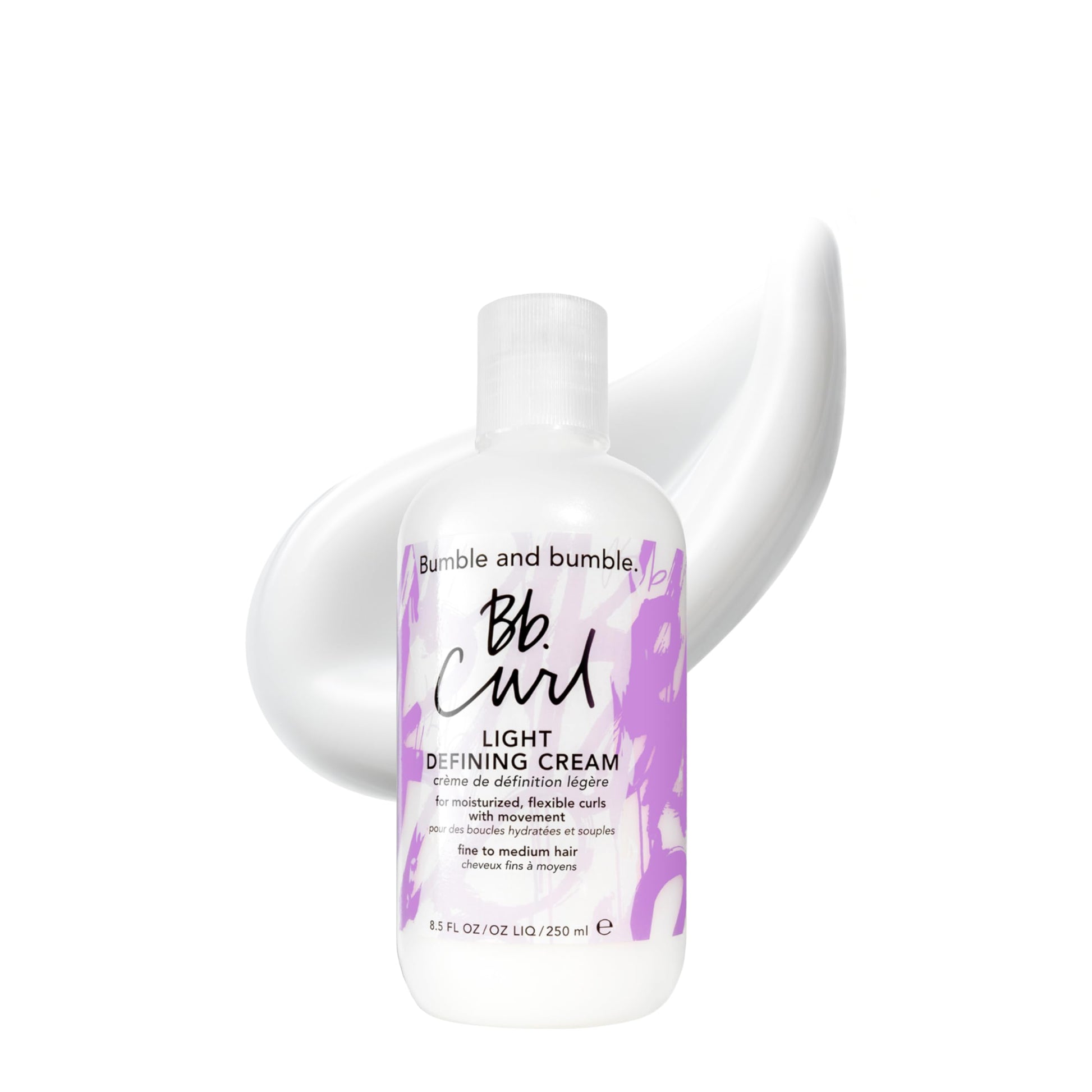 White Smoke Bumble and bumble. Curl Defining Styling Cream | Moisture and Definition|Fine to Medium Curly, Wavy Hair | Anti Frizz | Hold and Shine | With Jojoba Avocado+ Coconut Oils | Standard Size, 8.5 Fl Oz