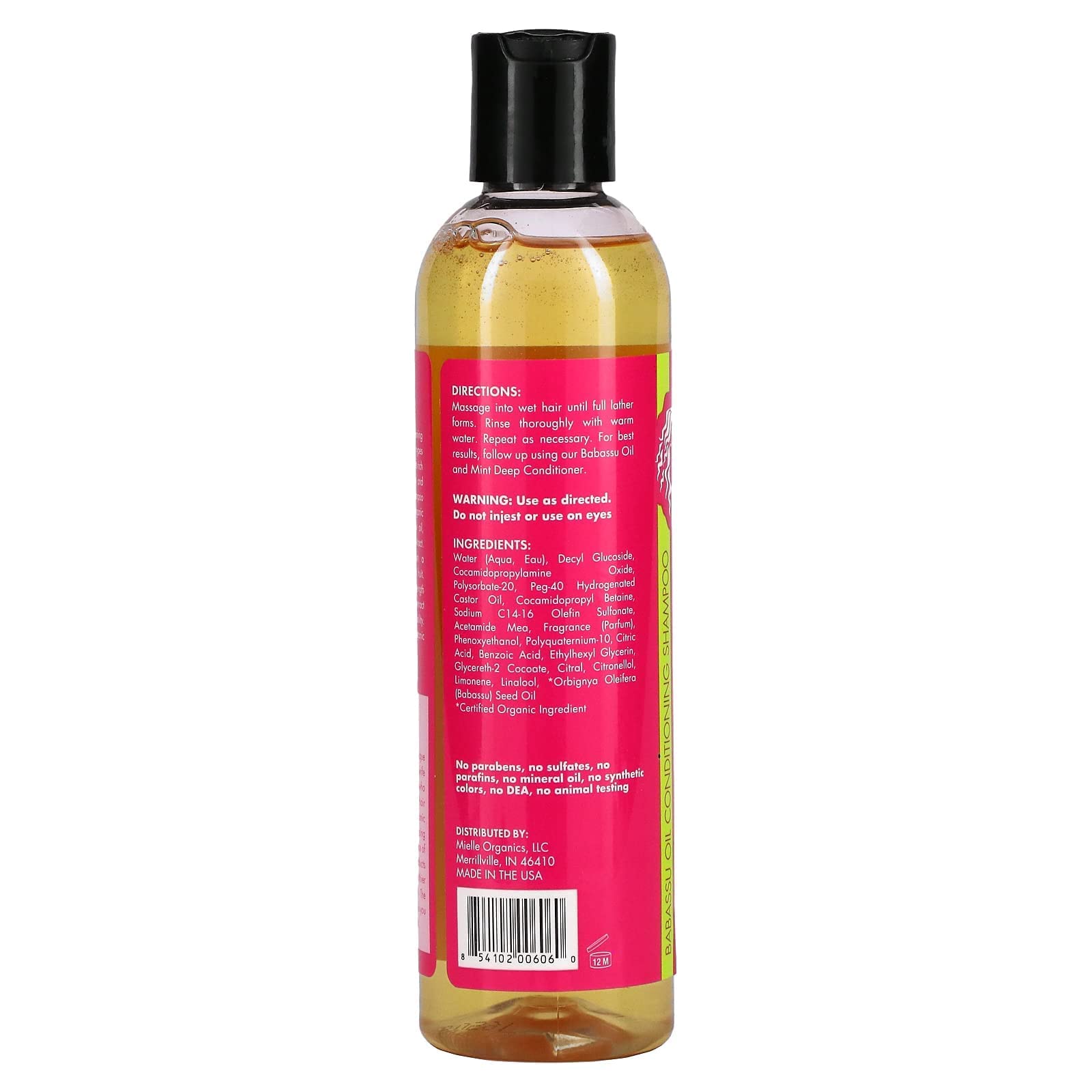 White Smoke Mielle Babassu Conditioning Shampoo, 8 fluid ounces
