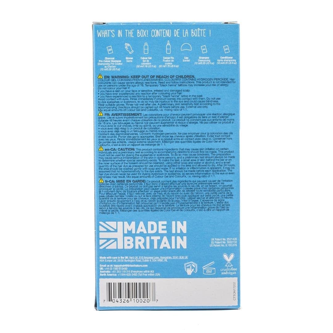 Steel Blue Tints of Nature 2N Natural Darkest Brown Permanent Hair Dye, Nourishes Hair and Covers Greys, Ammonia-Free, 4.4 fl oz