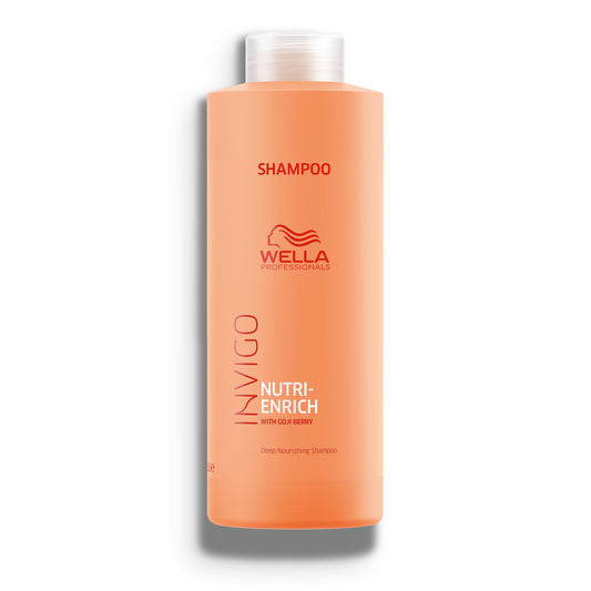Sandy Brown Wella Professionals Invigo Nutri-Enrich Deep Nourishing Shampoo | For Dry or Stressed Hair | 33.8 Fl oz