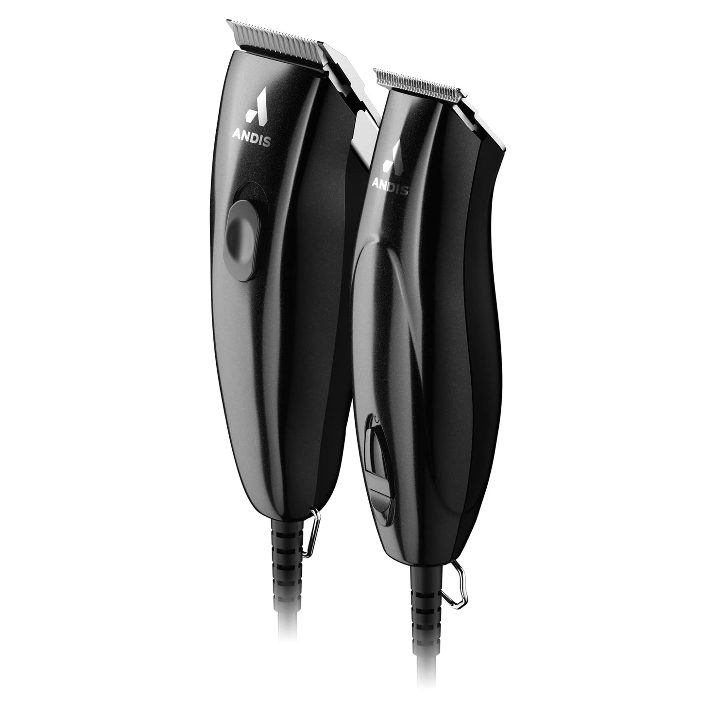 White Smoke Andis 24810 Professional PivotPro and SpeedMaster Hair Clipper and Beard Trimmer PivotMotor Set, Black