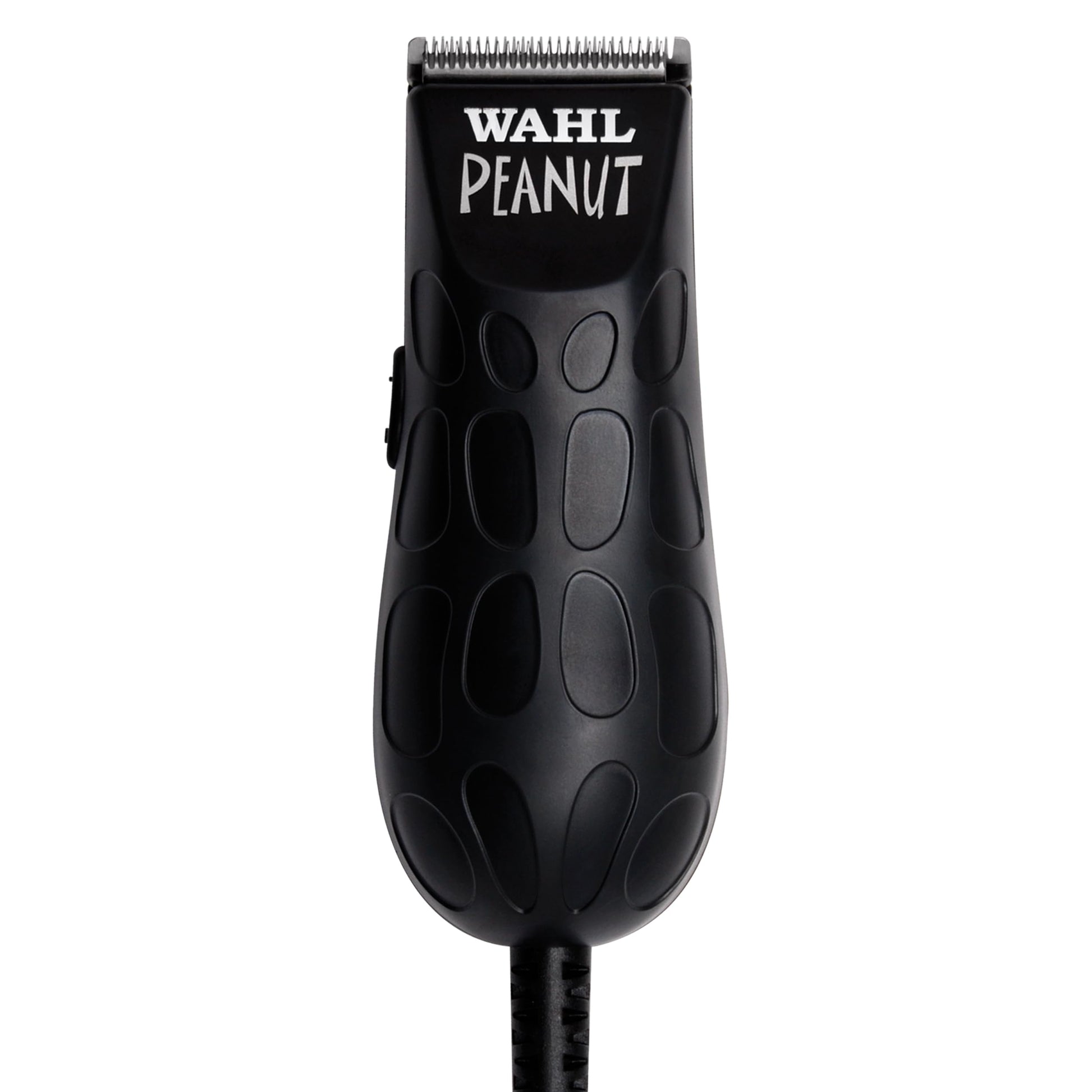 Black Wahl Professional Peanut Corded Trimmer - Compact, Lightweight Powerful Rotary Motor Grooming Tool, with 4 Trimming Guides and Accessories