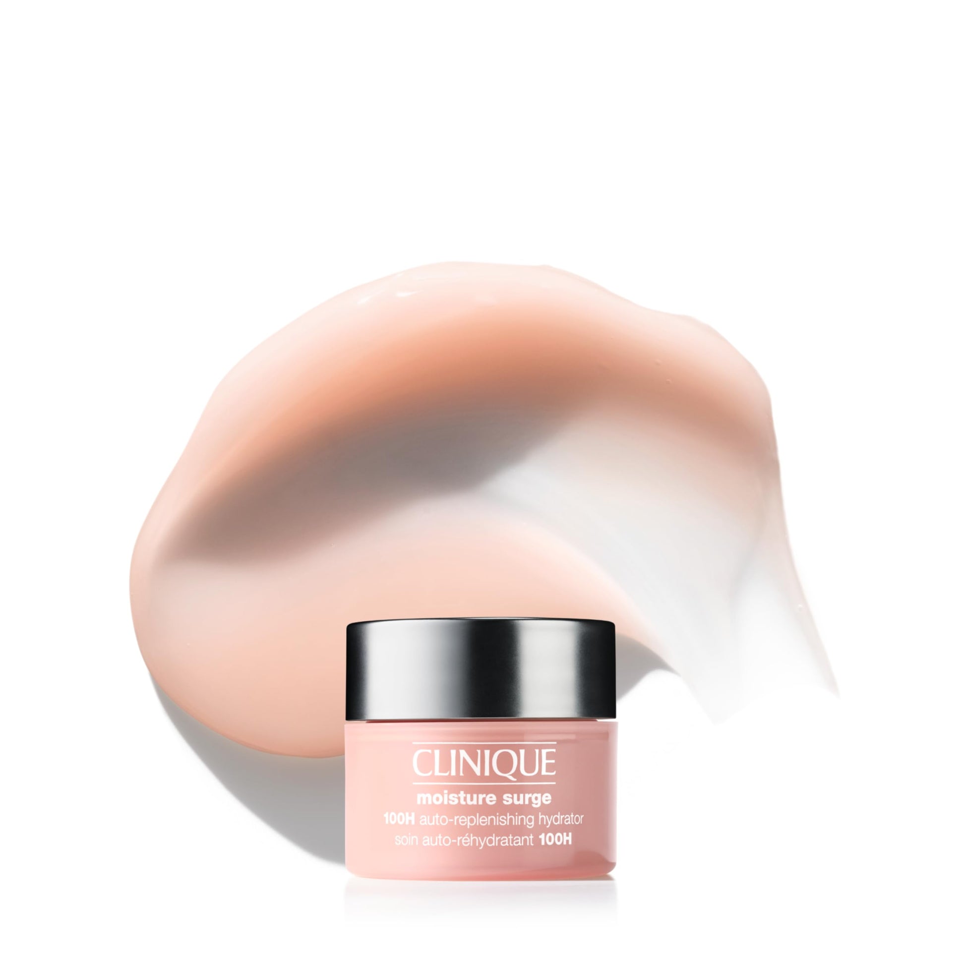 White Smoke Clinique Moisture Surge 100H Auto-Replenishing Hydrator Oil Free Face Moisturizer | With Hyaluronic Acid, Aloe Bioferment and Vitamins C + E | Hydrating + Moisturizing, Mini Travel Size, 0.5 Fl Oz
