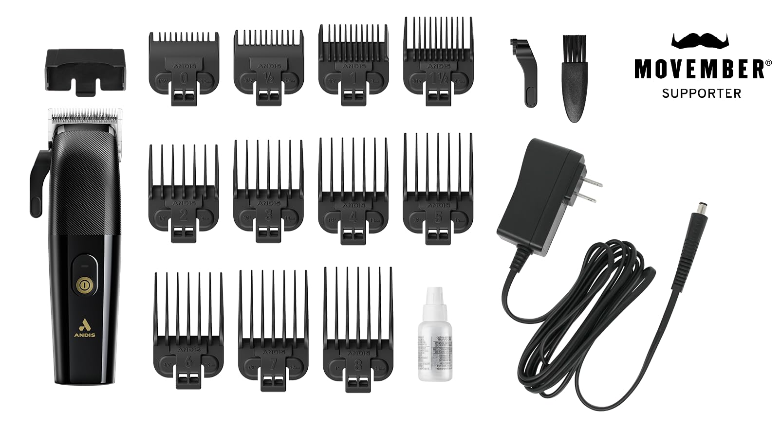 White Smoke Andis Envy II Cordless Clipper, Professional Lithium-ion Electric Beard & Hair Clipper, Phaze Blade, Cordless, Black