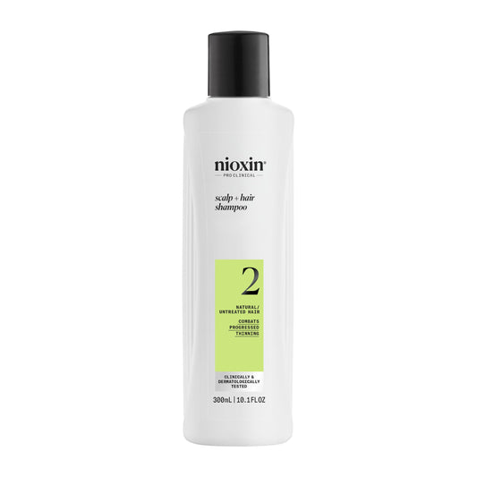 Lavender NIOXIN Scalp + Hair Thickening System 2 Shampoo| For Natural or Untreated Hair with Progressed Thinning |With Niacinamide and Biotin |10.1 Fl oz.