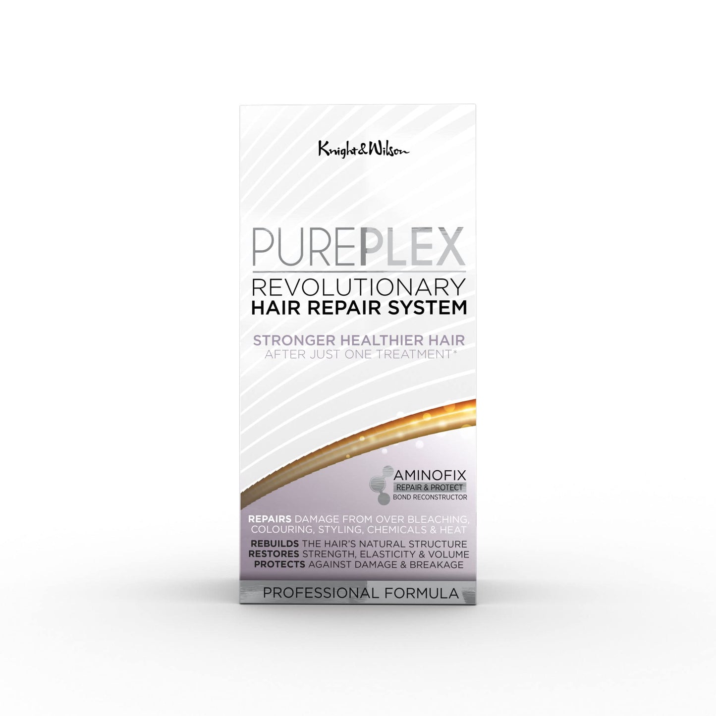 White Smoke Knight & Wilson PUREPLEX Revolutionary Hair Repair System for stronger healthier hair after just one treatment. Repairs, Rebuilds and Protects with deep conditioning technology