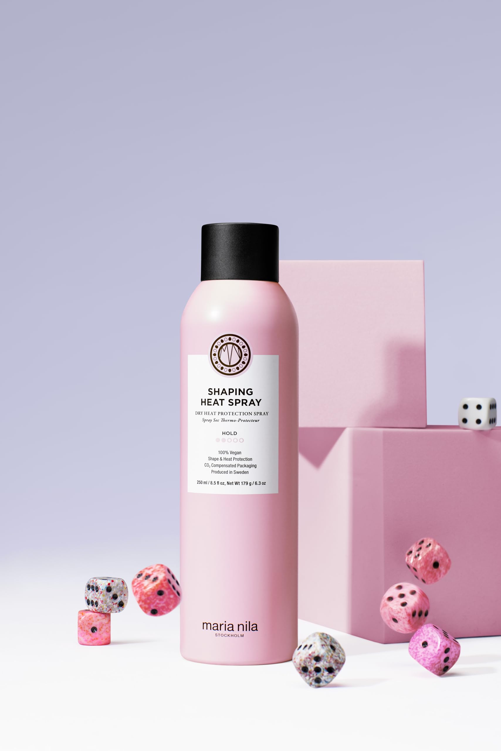 Light Gray Maria Nila, Shaping Heat Spray, Hold 2/5, Lightweight hold when Styling, Moisturizing & Prevents Frizz, 100% Vegan & Sulfate/Paraben free, 8.4 Fl Oz