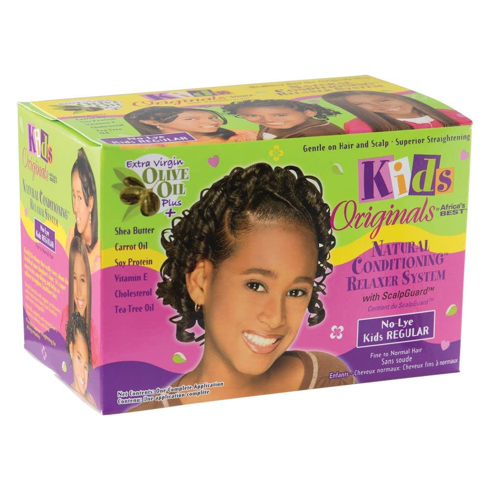 White Smoke Originals by Africa's Best Kids Natural Conditioning Relaxer System With Scalpguard (Regular Kit) Fortified and Enriched with Our Special Herbal Blend, Protect and Strengthen Your Child’s Hair