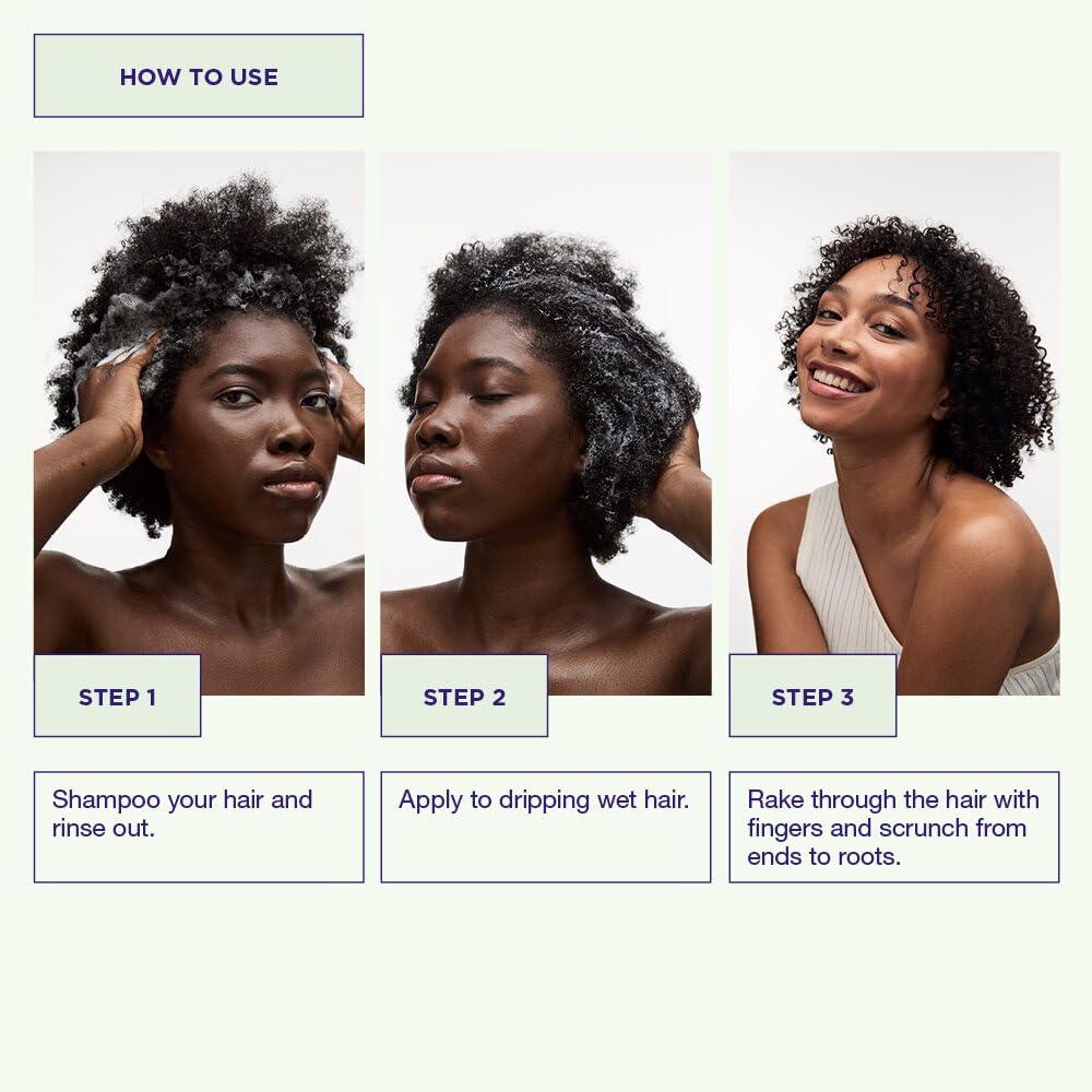 White Smoke Maria Nila Coils & Curls Oil-In-Cream, 3.4 Fl Oz, For Curly & Wavy Hair, Jojoba oil to Stay Hydrated while Washing, Shea butter for Curl Enhancement, 100% Vegan