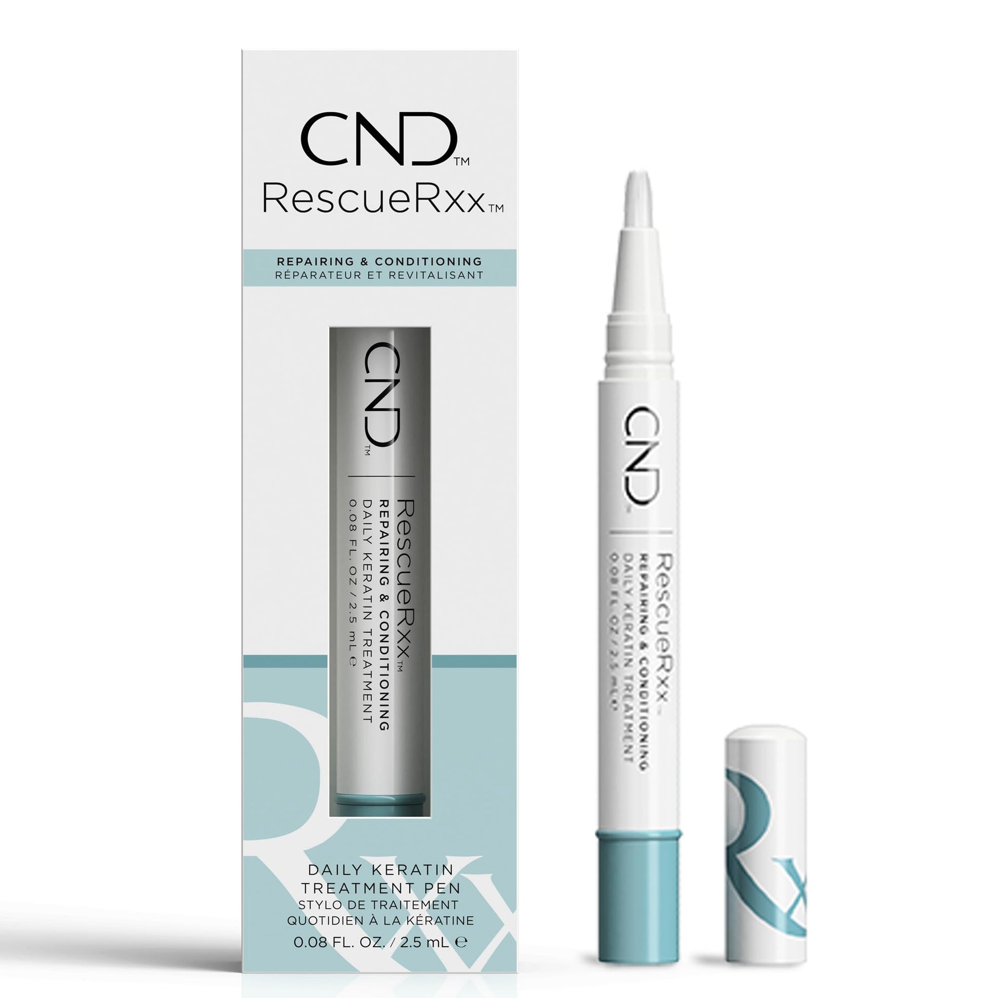 White Smoke CND RescueRXx Daily Keratin Treatment, 0.08 fl oz