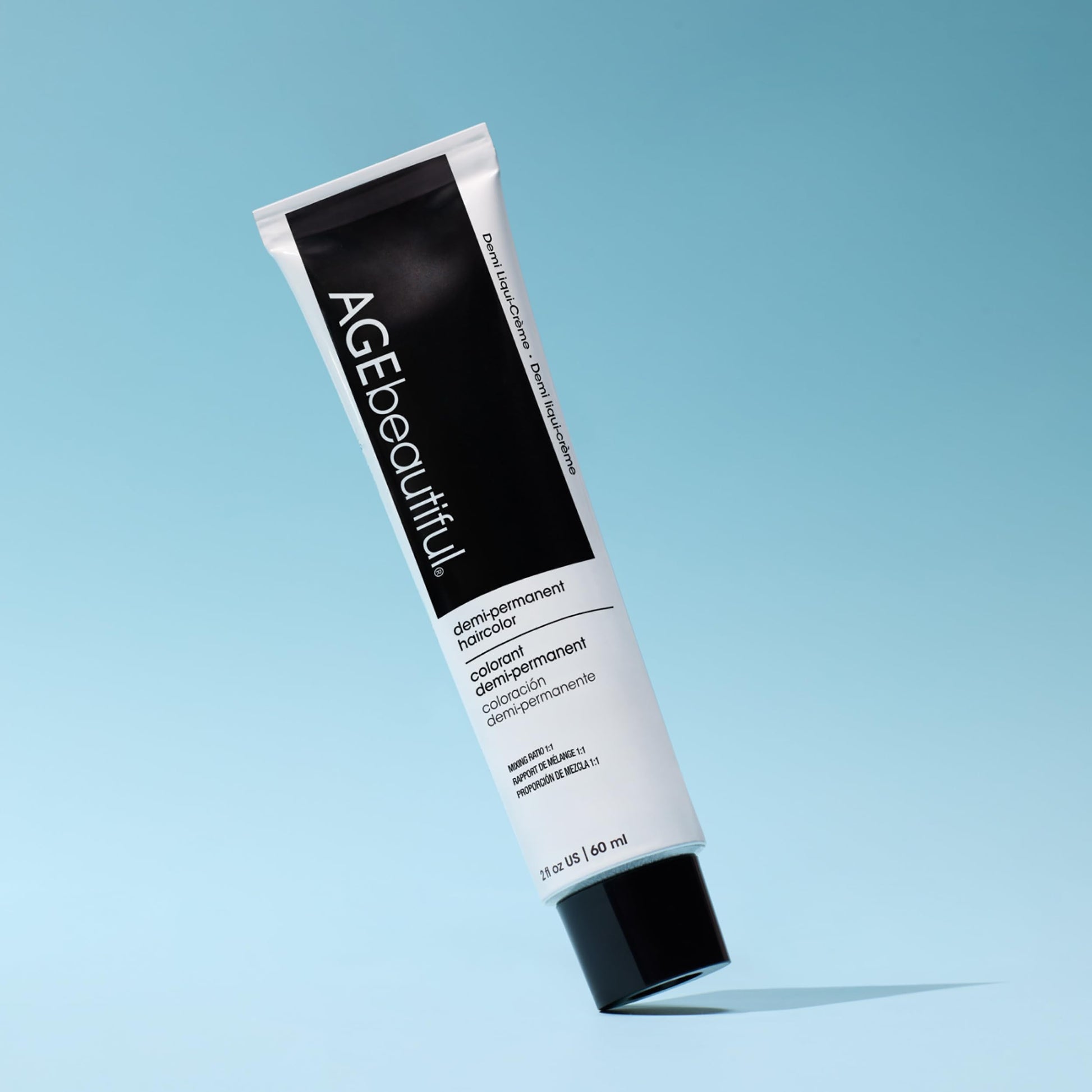 Light Blue AGE beautiful Pure Silver Demi Liqui-Creme 5-Minute Toner | Blend & Enhance Gray Hair with Soft Gray Tones | Neutralize Yellow Tones | Professional Salon Color