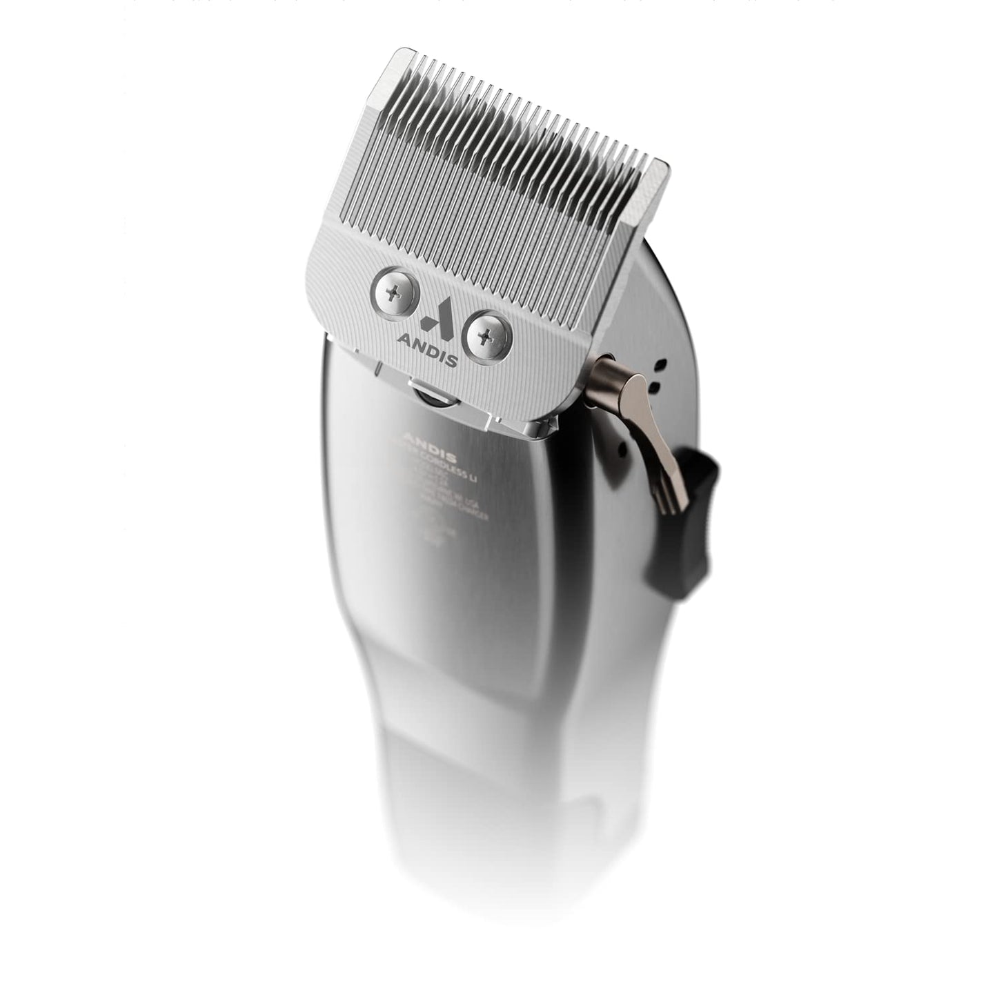 White Smoke Andis 12660 Professional Master Corded/Cordless Hair Clipper, Adjustable Carbon Steel Blade Hair Clipper for Close Cutting, Silver