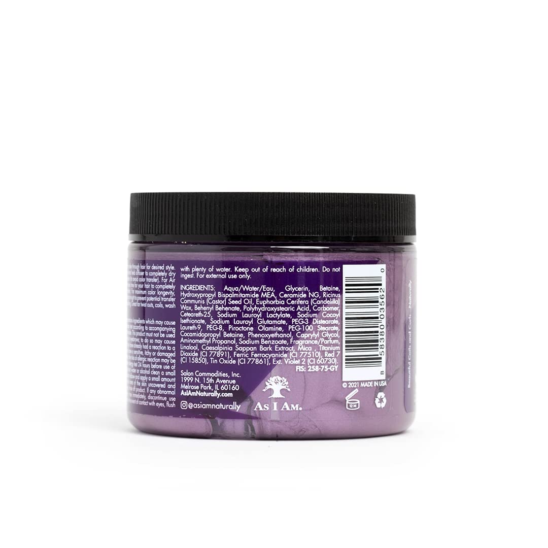 Black As I Am Curl Color - 6 ounce & Curling Gel Temporary Medium Hold Vegan Cruelty Free