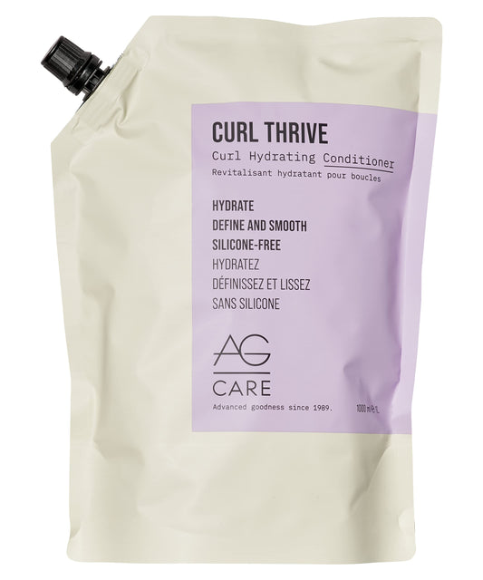 Light Gray AG Care Curl Thrive Protein Conditioner for Curly Hair - Ultra-Hydrating Moisture Conditioner for Defined, Healthy Curls, 33.8 Fl Oz
