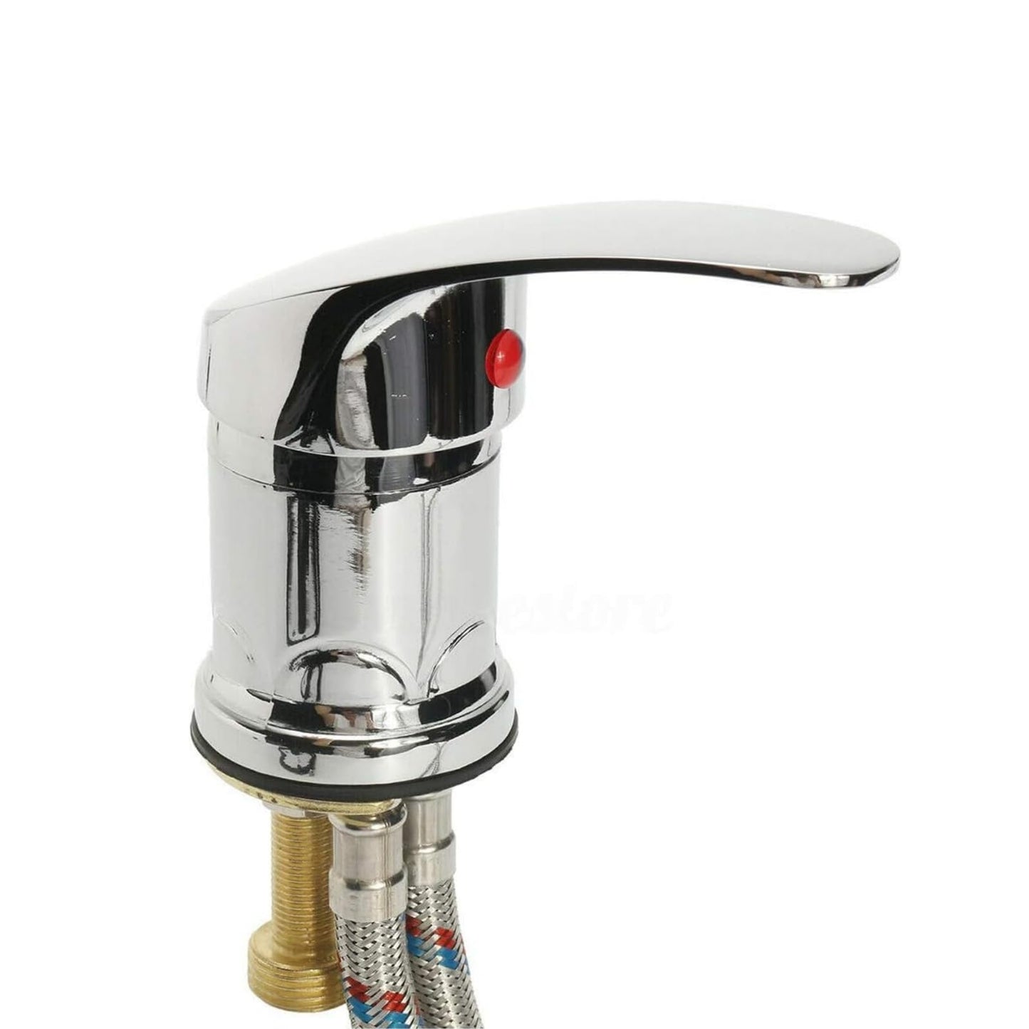 White Smoke Water Faucet Set Zinc Alloy Shampoo Bowl Faucet with Hose, Durable for Home & Salon Spa Sink, Hot Cold Mixer Sprayer Hose Replacement Part Set