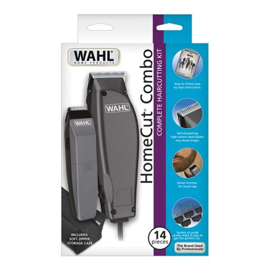 White Smoke Wahl Clipper Corp Pro 14 Piece Styling Kit with Hair Clipper and Beard Trimmer for Total Body Grooming - Model 79450, Chrome