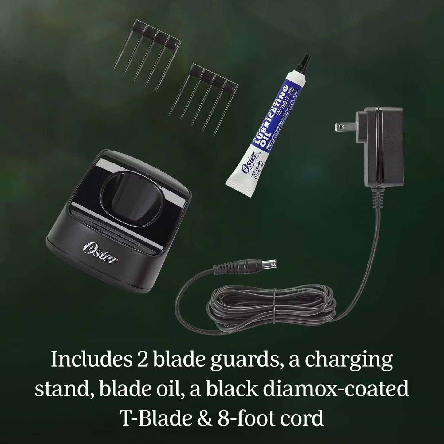 Black Oster 76059-810 Professional Cordless T-Finisher T-Blade Trimmer with Long Lasting Lithium-Ion Battery