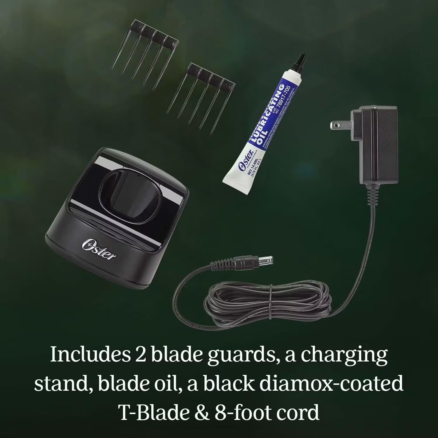 Black Oster 76059-810 Professional Cordless T-Finisher T-Blade Trimmer with Long Lasting Lithium-Ion Battery