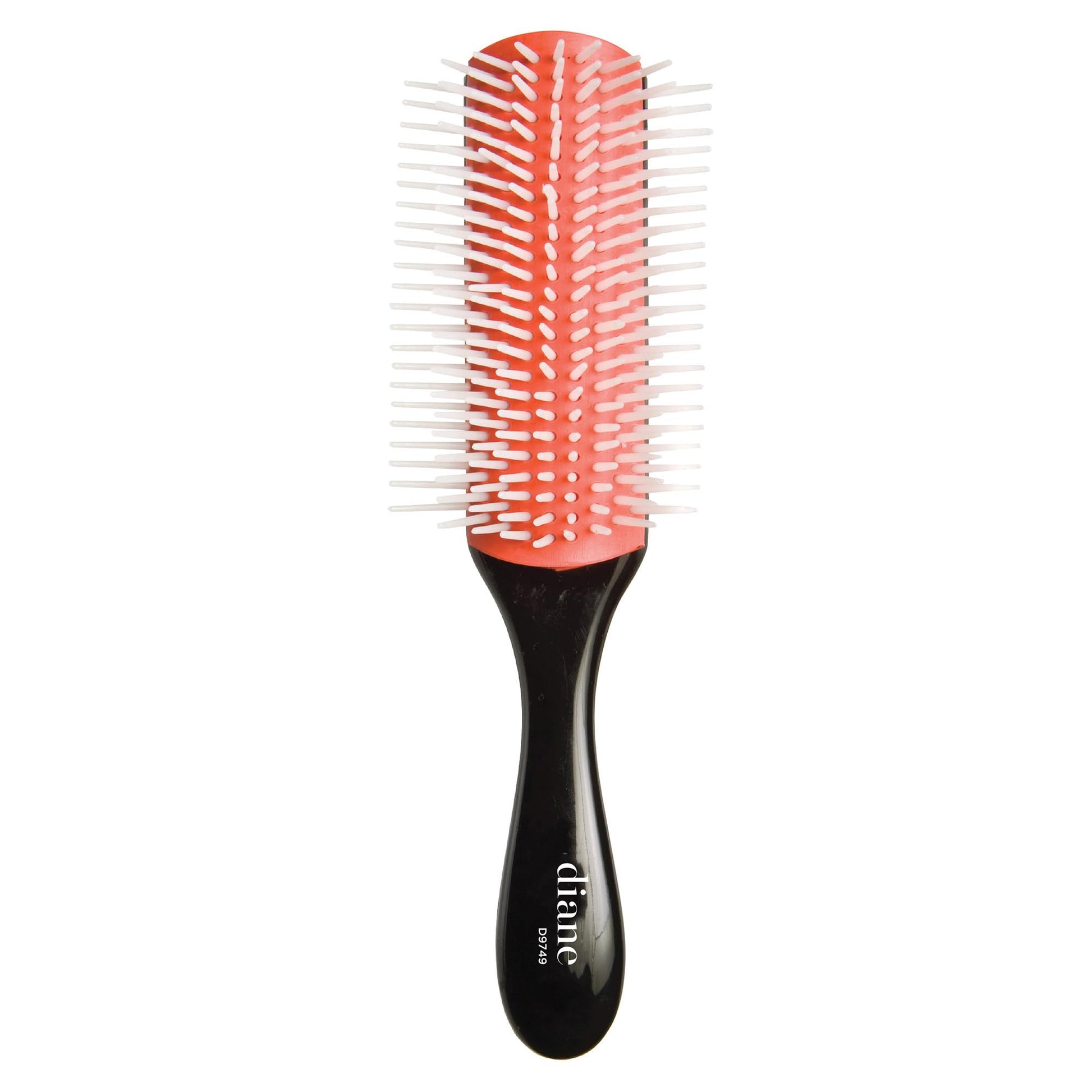 White Smoke Diane Pro Nylon Pin Styling Hair Brush for Detangling, Separating, Shaping and Defining Wet Thick or Curly Hair, Glides Through Tangles with Ease