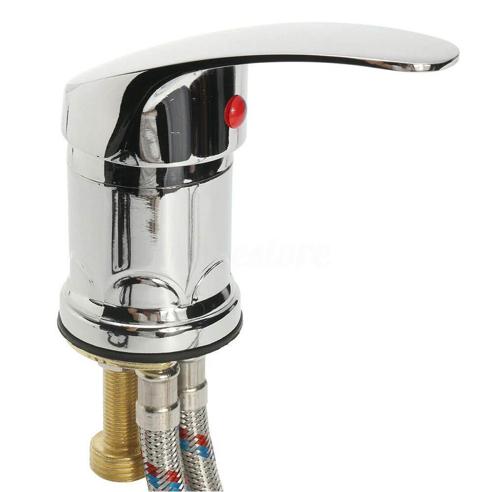 White Smoke Tookie Water Faucet Set, Zinc Alloy Salon Shampoo Bowl Faucet and Sprayer Kit with Spray Hose, Home Durable Salon Spa Hot Cold Mixer Shower Shampoo Bowl Replacement Part Set