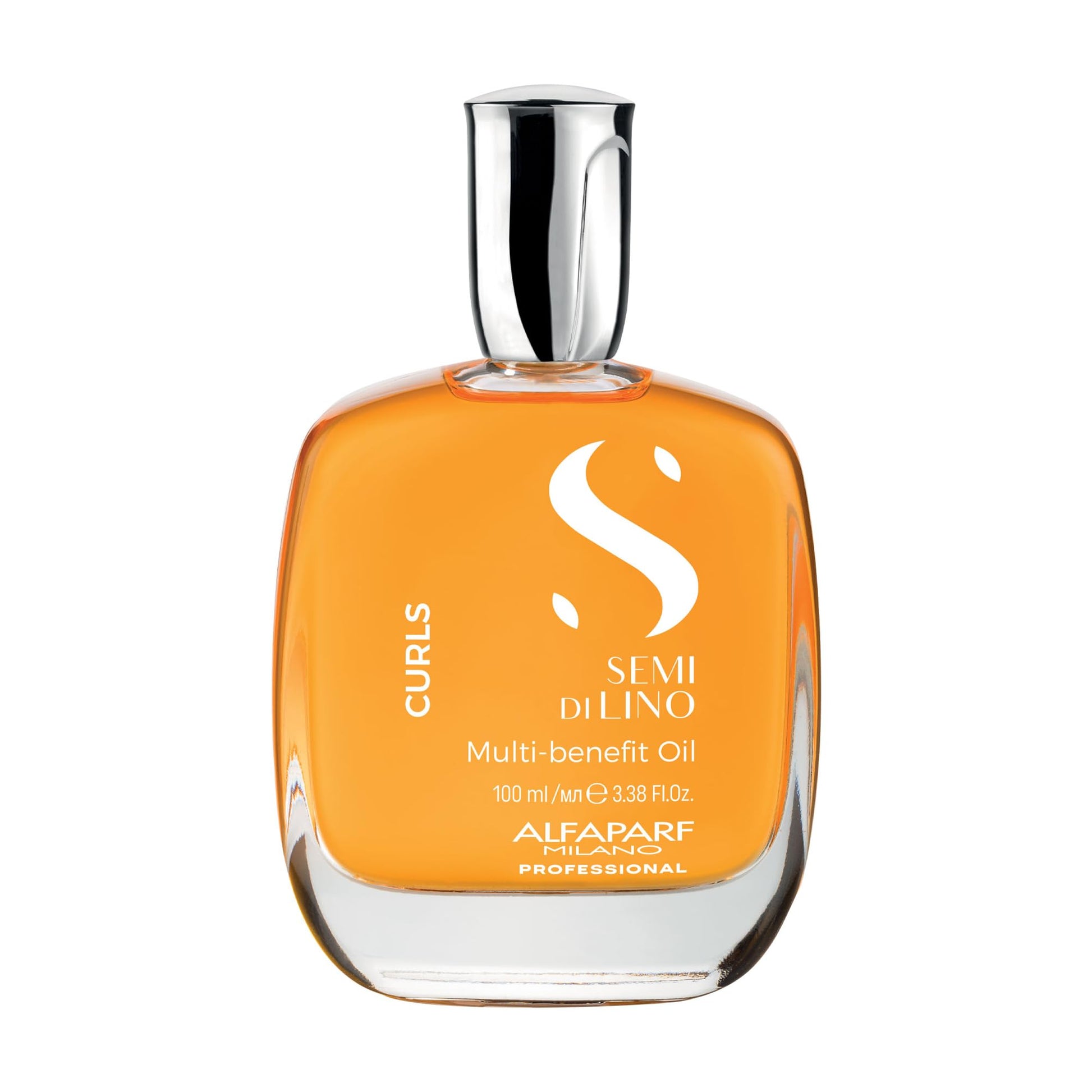 White Smoke Alfaparf Milano Semi di Lino Curls Nourishing Hair Oil for Wavy and Curly Hair- Lightweight Multi-Benefit Serum - Reduces Frizz - Adds Shine and Hydration - Humidity and Heat Protection - 3.38 fl. oz.