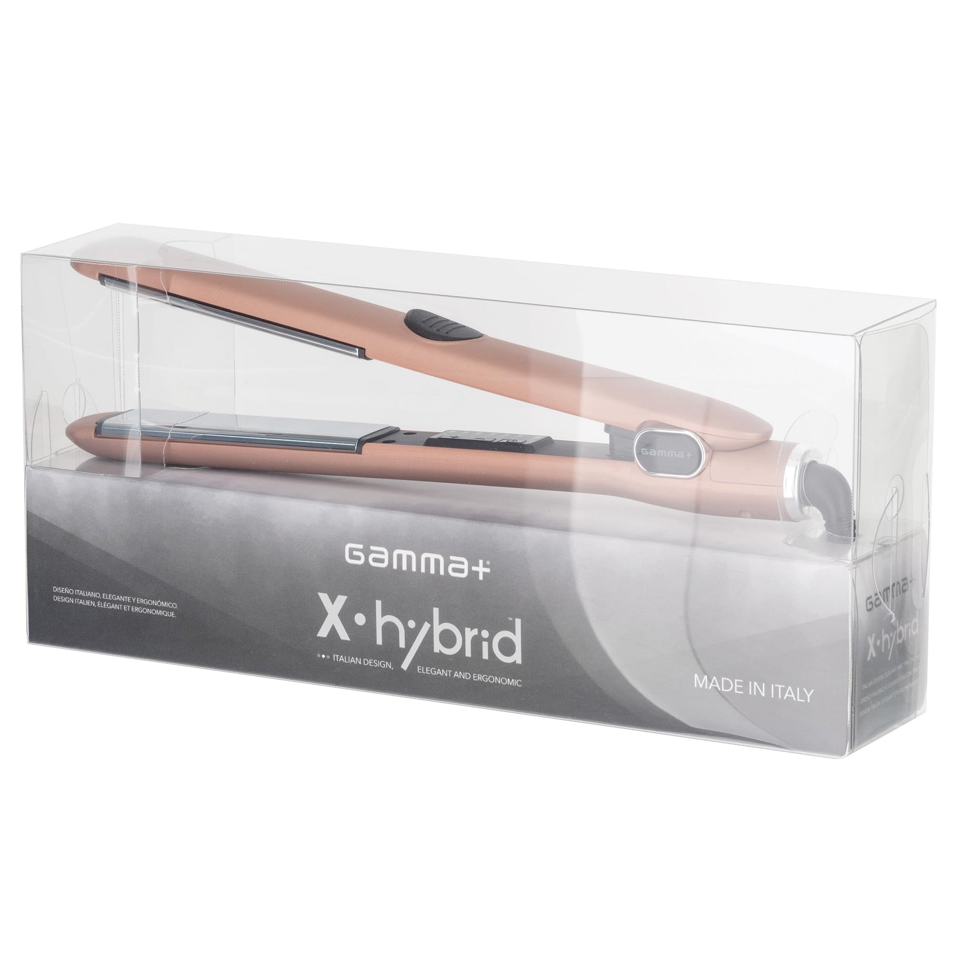 White Smoke GAMMA+ X-Hybrid 1” Titanium Flat Iron – Italian-Designed Professional Hair Straightener, 450°F High Heat, Floating Plates for Frizz-Free Styling & Keratin Treatments