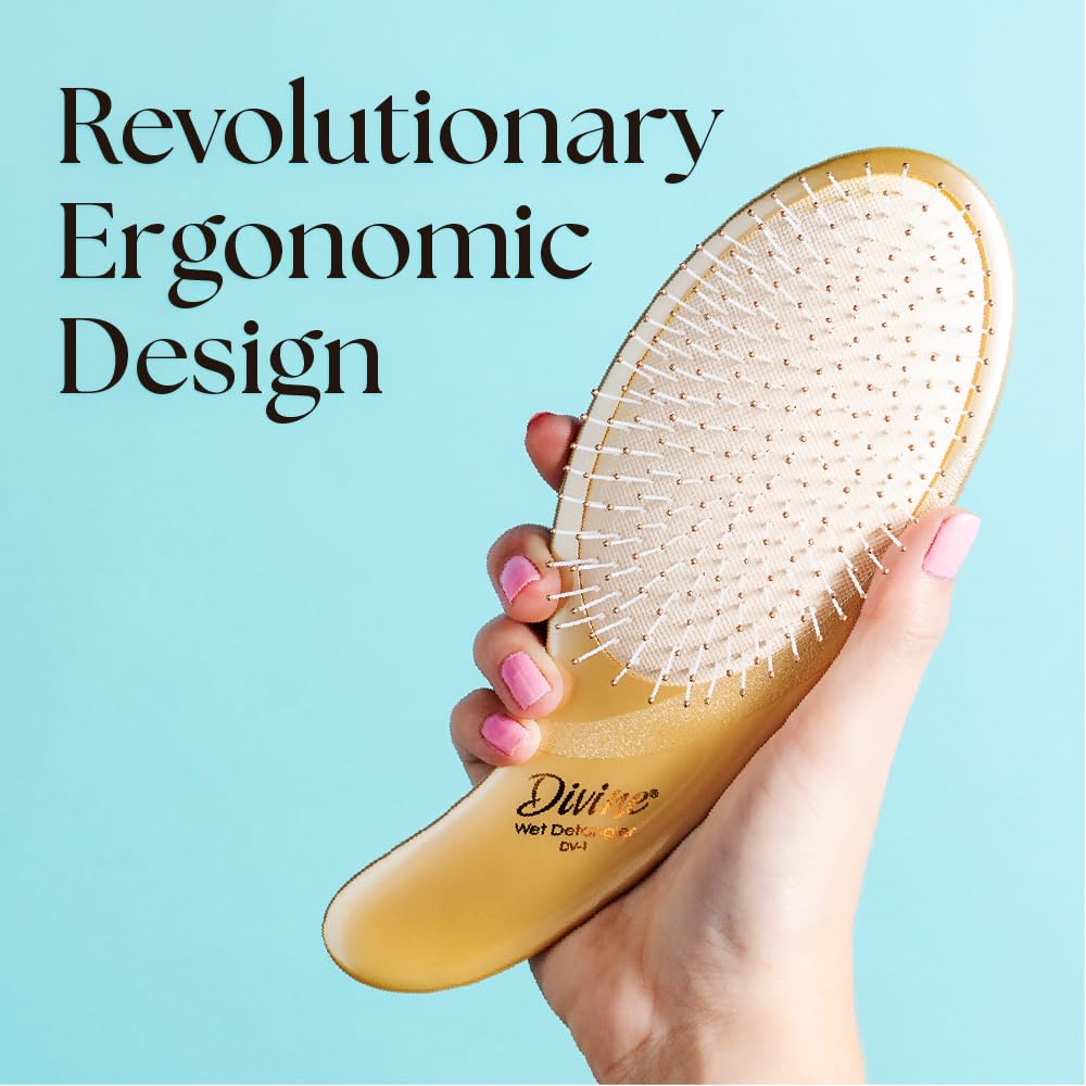 Pale Turquoise Olivia Garden Divine Paddle Brush for Women and Men - Professional Hair Brush for Thick and Fine Hair - Ideal for Straight, Wavy, and Curly Hair - Ergonomic Design