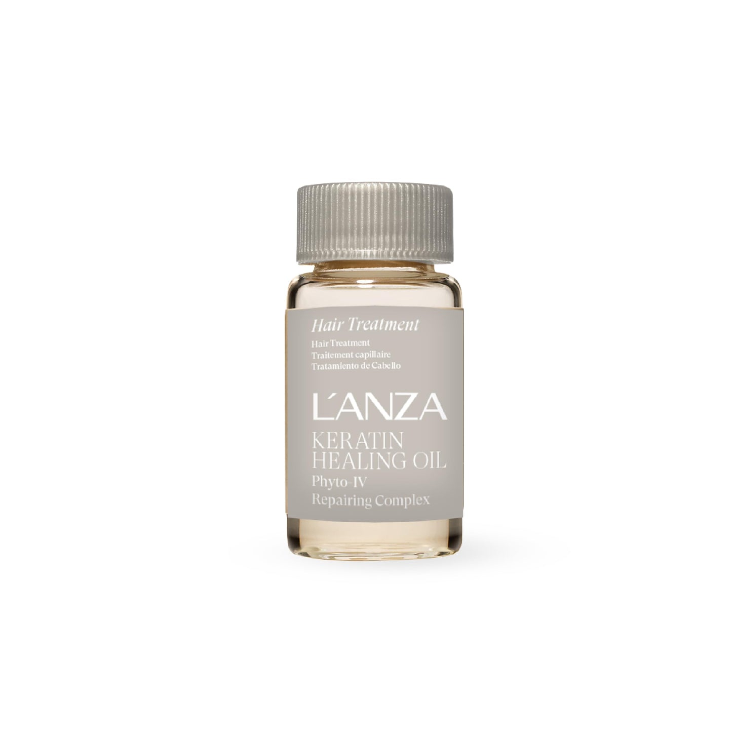 Gray L'ANZA Keratin Healing Oil Hair Treatment, Hair Oil Revives & Nourishes Dry Damaged Hair & Scalp, Sulfate Free with Phyto IV Complex, Cruelty Free Volumizing Hair Care with UV Protection
