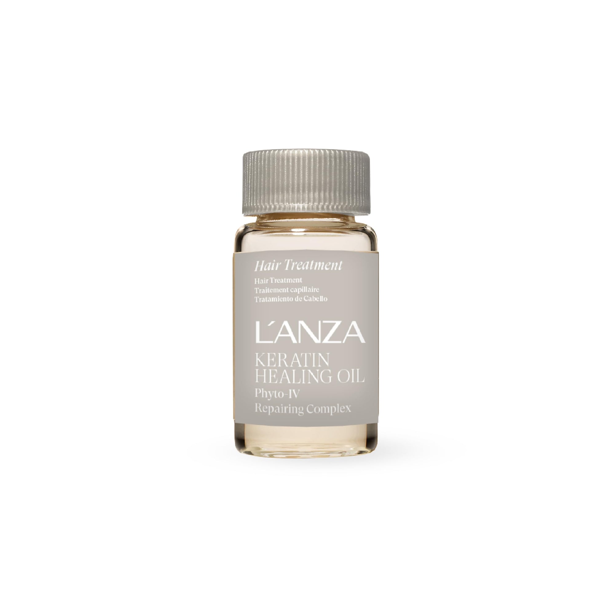 Gray L'ANZA Keratin Healing Oil Hair Treatment, Hair Oil Revives & Nourishes Dry Damaged Hair & Scalp, Sulfate Free with Phyto IV Complex, Cruelty Free Volumizing Hair Care with UV Protection