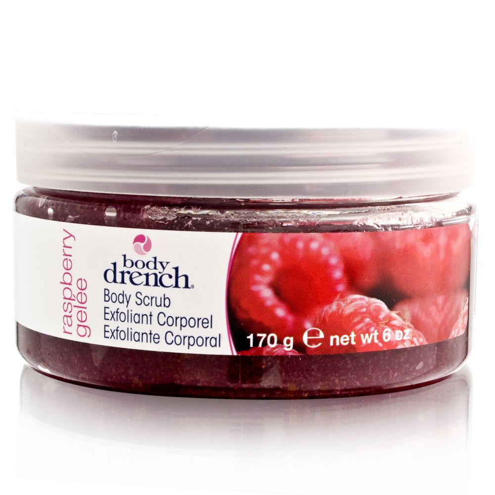 White Smoke Body Drench Body Scrub, Raspberry Glee, 6 Ounce
