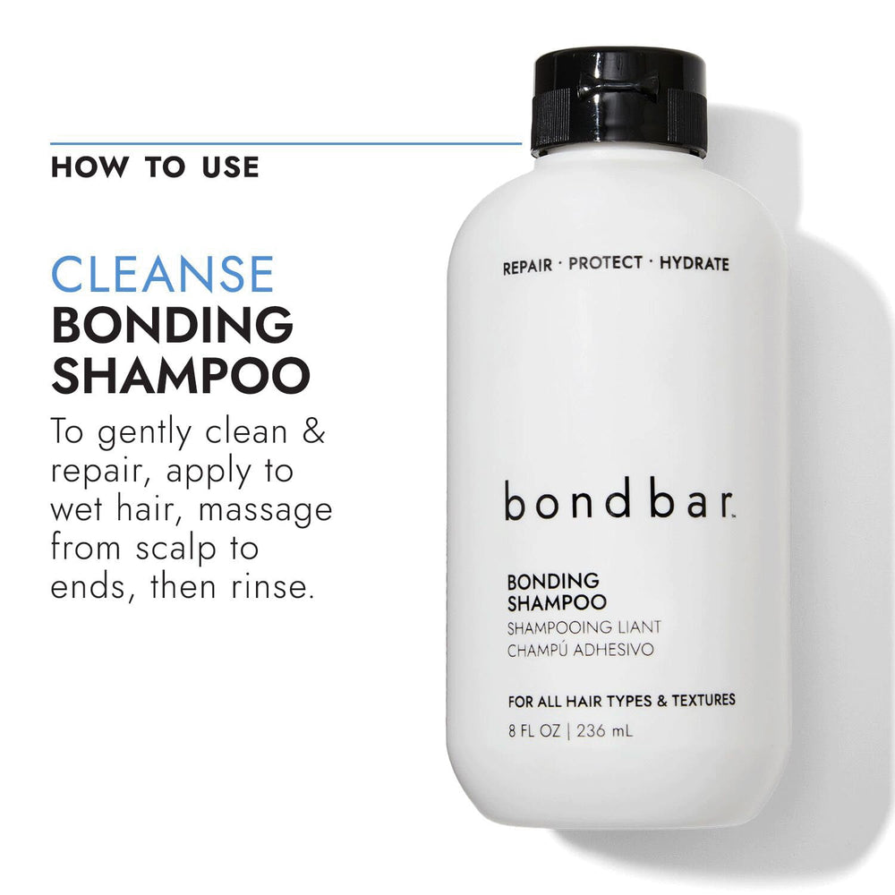 Bondbar Repairing Shampoo, Protects, Strengthens & Hydrates All Hair Types & Textures, Prevents Flyaways & Frizz, Adds Moisture & Shine, Vegan, CrueltyFree, 8 Fl. Oz.