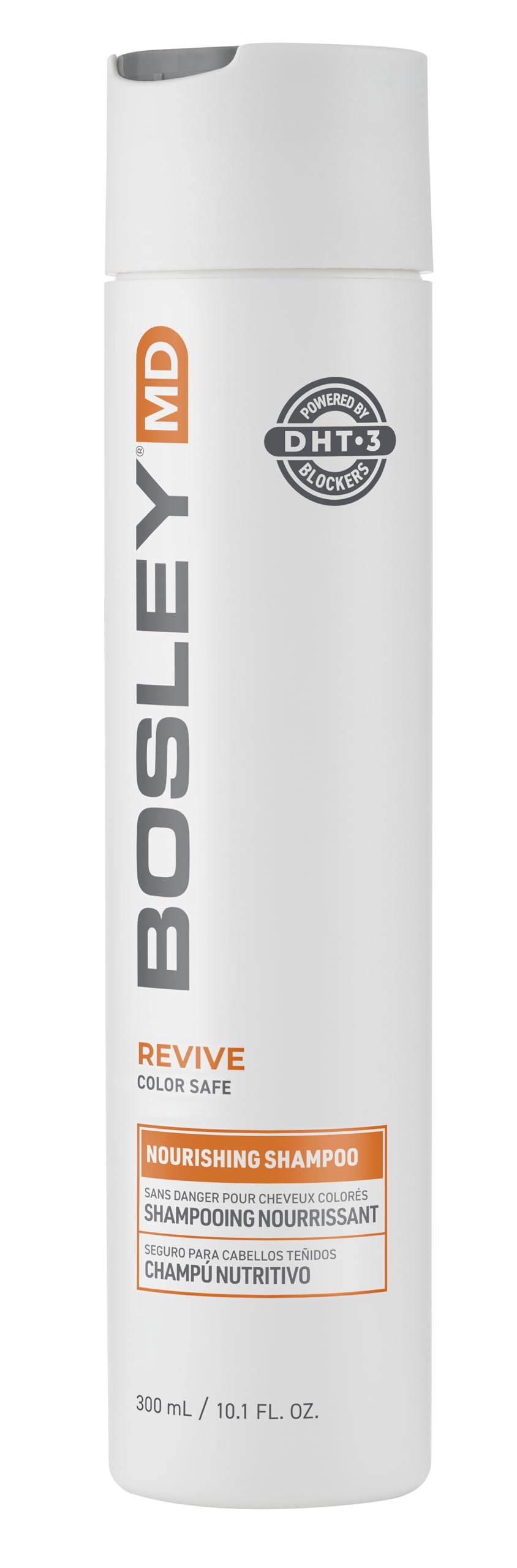 Light Gray BosRevive Nourishing Shampoo for Noticeably Thinning Hair (Color Safe) – DHT Blocker, Sulfate-Free, Vegan Formula with Biotin, Saw Palmetto & Rosemary – Strengthens & Volumizes – 10.1 Fl Oz