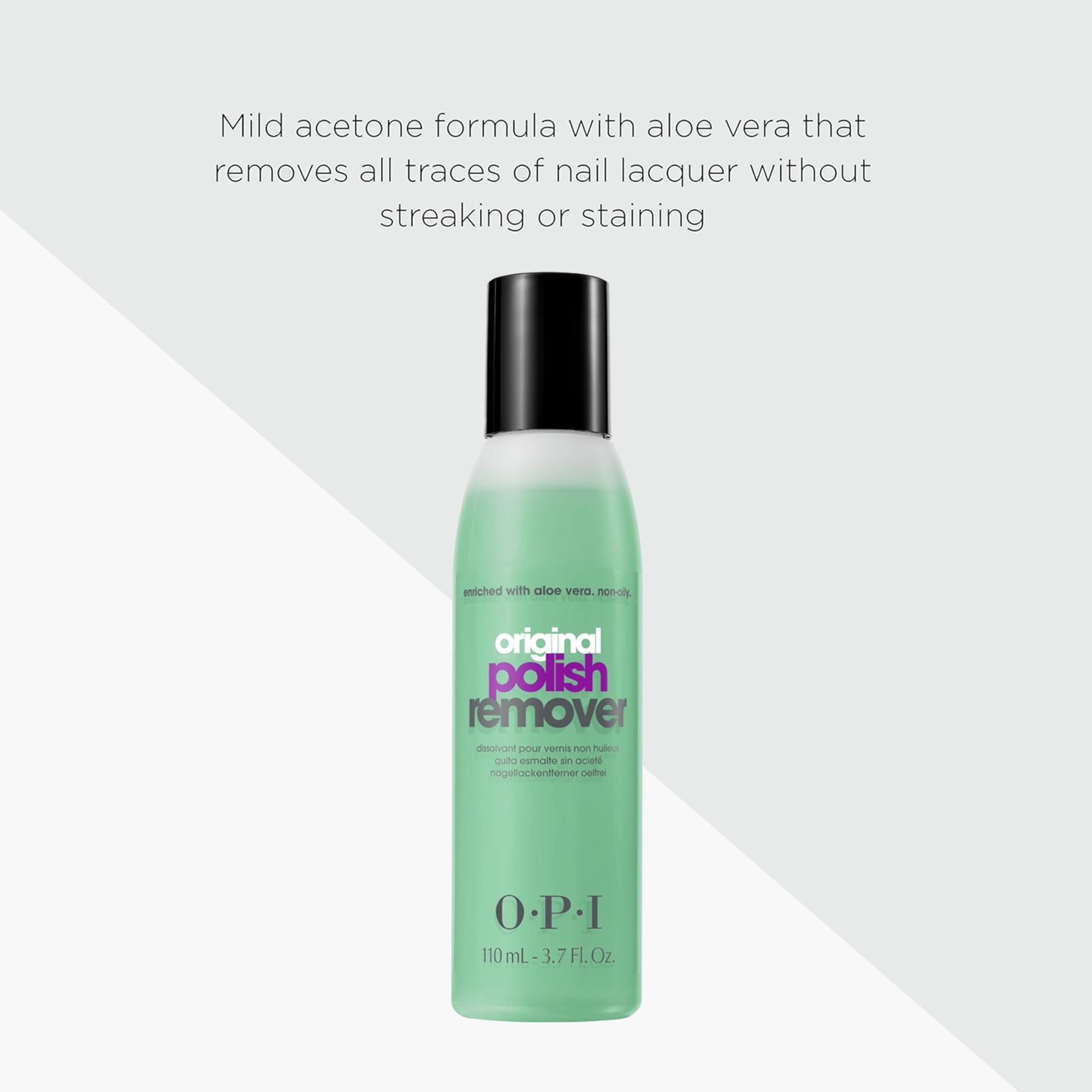 Lavender OPI Original Polish Remover | Mild Acetone Nail-Polish Remover | Gentle & Enriched with Aloe Vera | Non-Oily | 3.7 fl oz