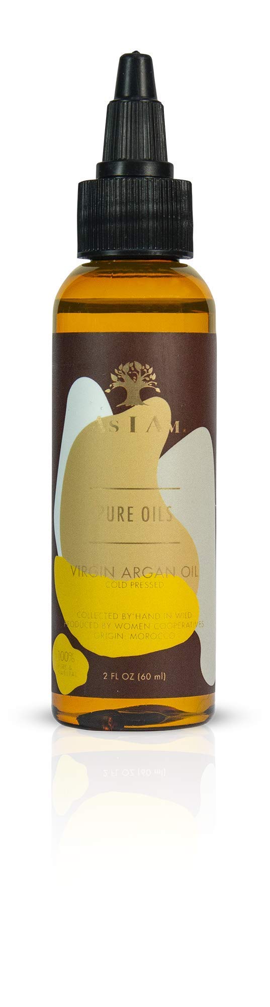 White Smoke As I Am Virgin Argan Oil, 2 fluid ounces - 100% Pure Argania Spinosa Oil - Infused with Tocopherols, Fatty Acids, and Anti-Oxidants - Hand Picked in Small Moroccan Co-Operatives