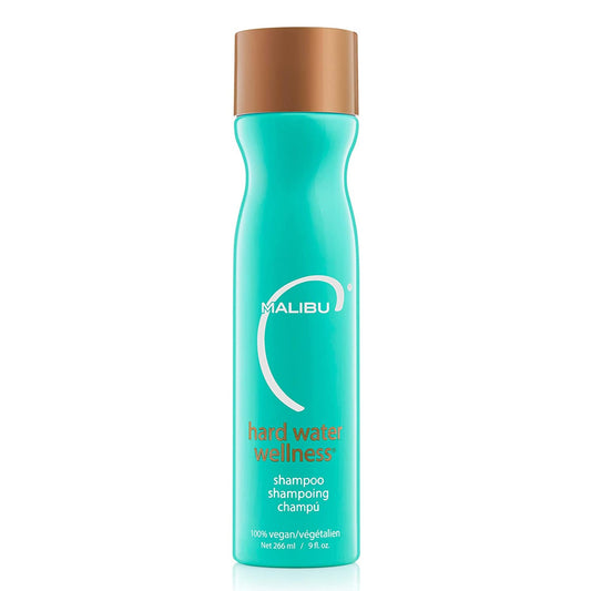 Light Sea Green Malibu C Hard Water Wellness Shampoo - Hydrating, Sulfate-Free Hair Care for Hard Water - Removes Minerals and Buildup (9 oz)
