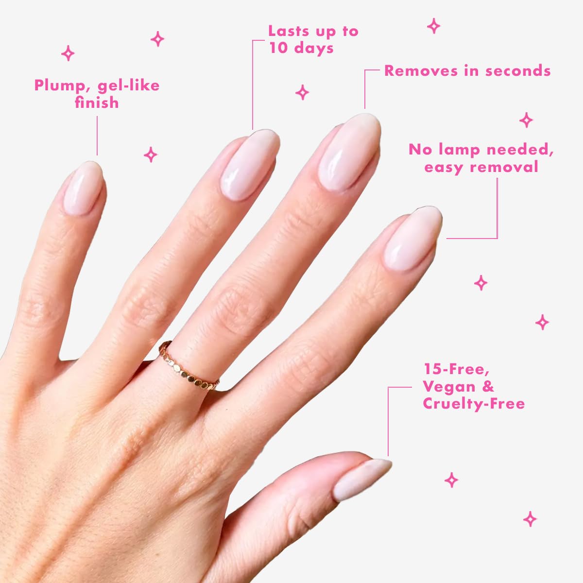 White Smoke Olive & June Long Lasting Nail Polish | Spring Pastel Nails | Plump Gel-Like Finish No Lamp Needed | Lasts up to 10 days | Salon-Quality 15-Free Vegan & Cruelty-Free Chip-Resistant | Strawberry Scone