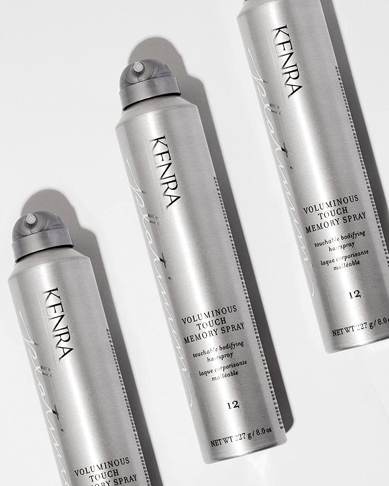 Lavender Kenra Professional Platinum Voluminous Touch Memory Spray 12 | Bodifying, Fullness Hairspray | All Hair Types | 8 oz. (2-Pack)