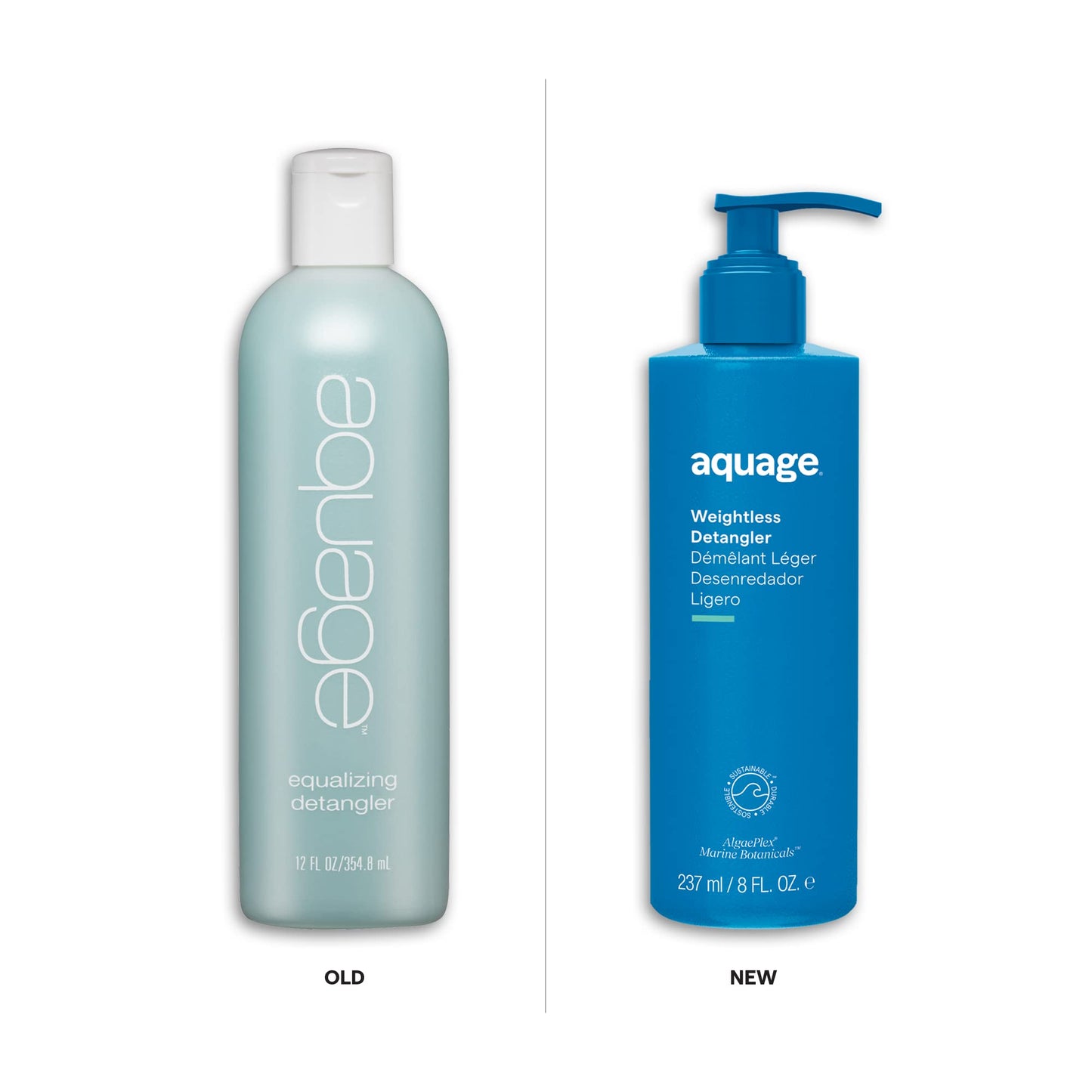 White Smoke Aquage Weightless Detangler - Detangling Conditioner for Women - Provides Lightweight Hair Hydration & Removes Tangles - Enhances Volume and Shine for Fine, Thin Hair (8 oz)