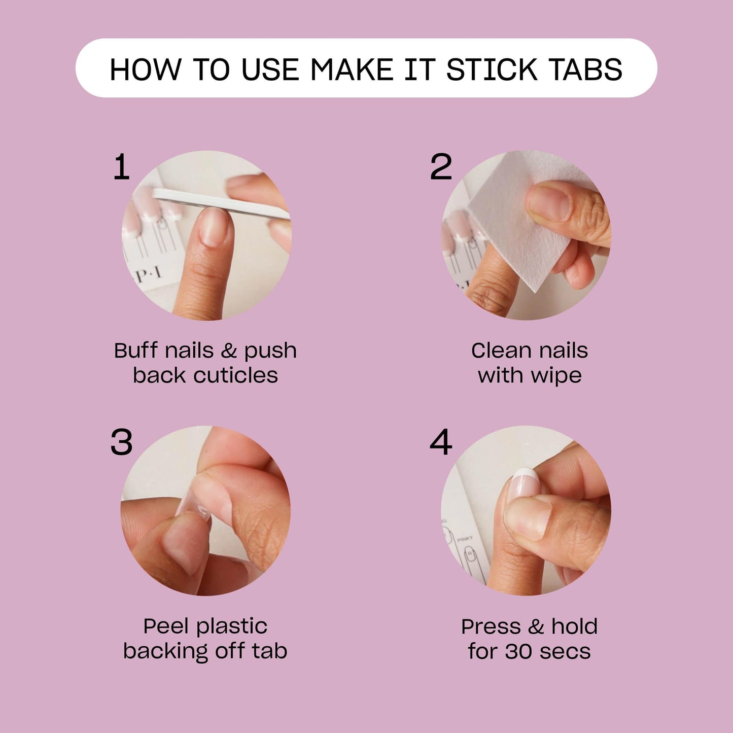 Plum OPI Make It Stick Nail Adhesive Press-On Tabs