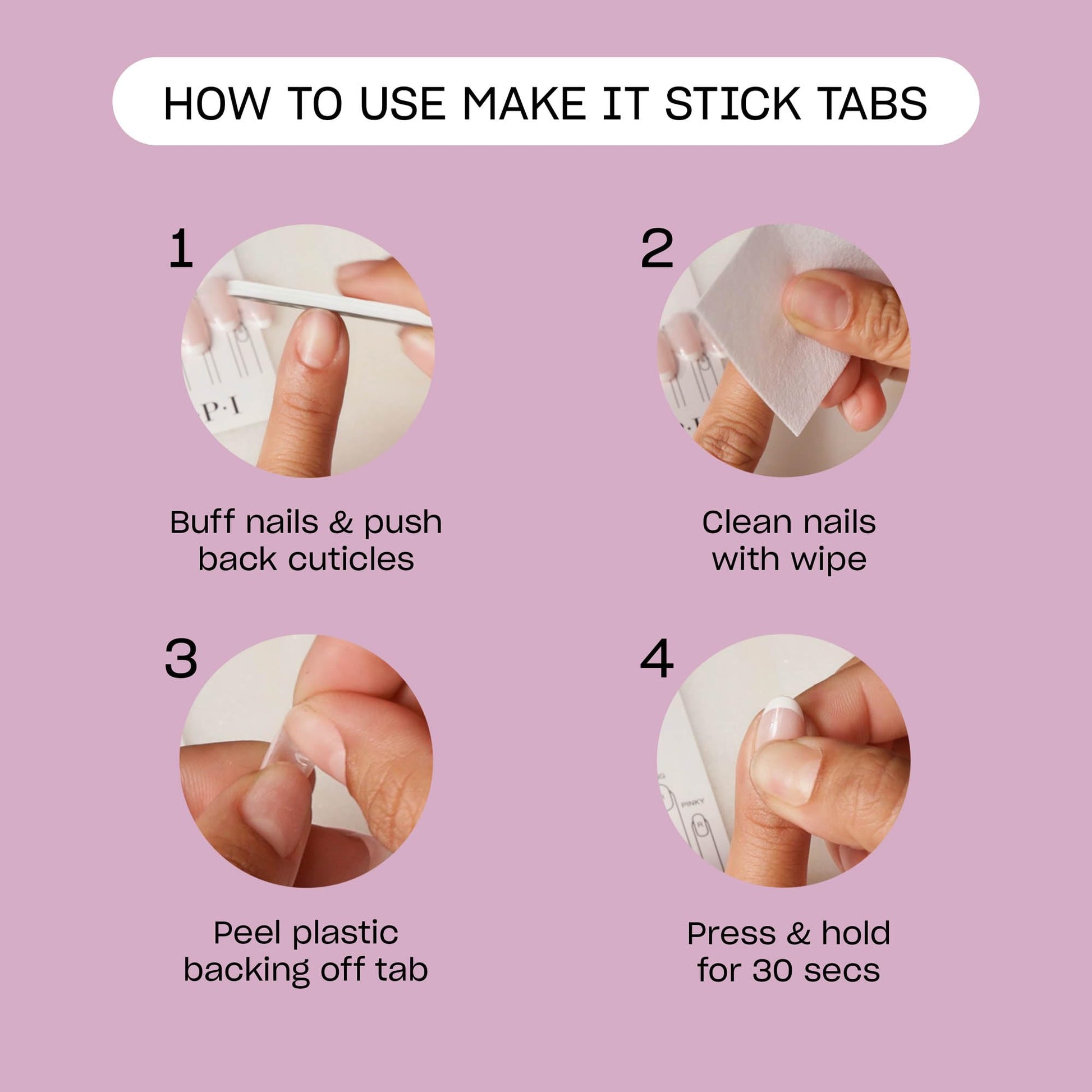Plum OPI Make It Stick Nail Adhesive Press-On Tabs