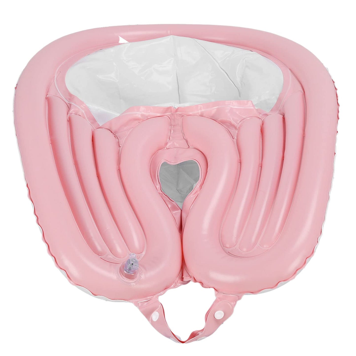 White Smoke Hair Shampoo Basin, Portable Hair Washing Tray Pink with Detachable Drain Hose for Home