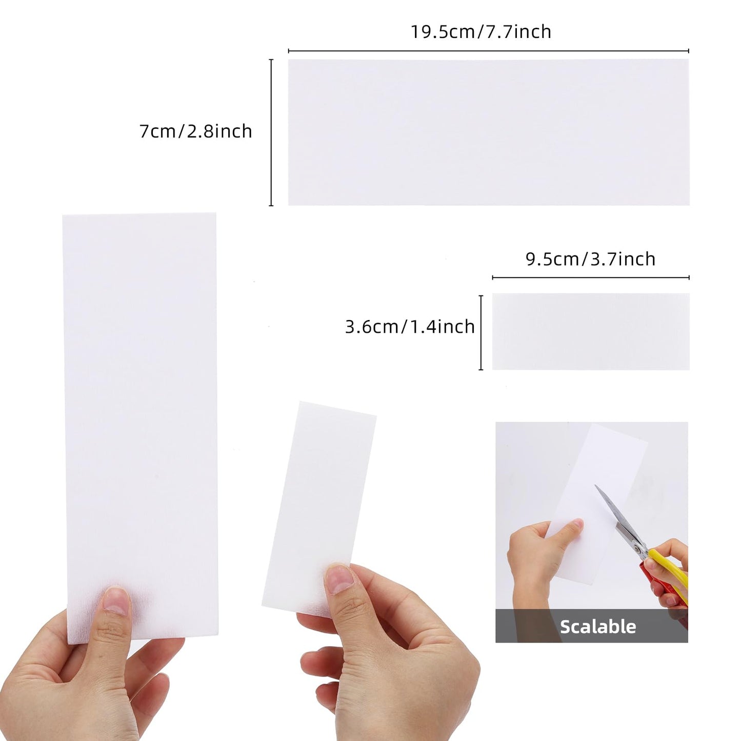 White Smoke 500Pcs Non Woven Wax Strips Soft Waxing Paper Sheets for Body Facial Hair Removal (7.8" x 2.8" and 3.9" x 1.5")