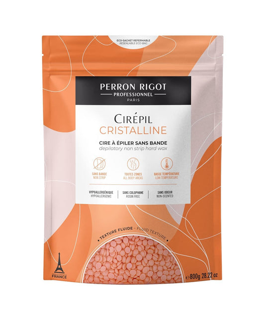 White Smoke Cirepil - Cristalline - 800g / 28.22 oz Hard Wax Beads Bag - Unscented & Rosin-Free, Micro-Crystalline Formula for Highly Sensitive Skin - Clear Gel Stripless Hair Removal for Face & Body, Low-Temp