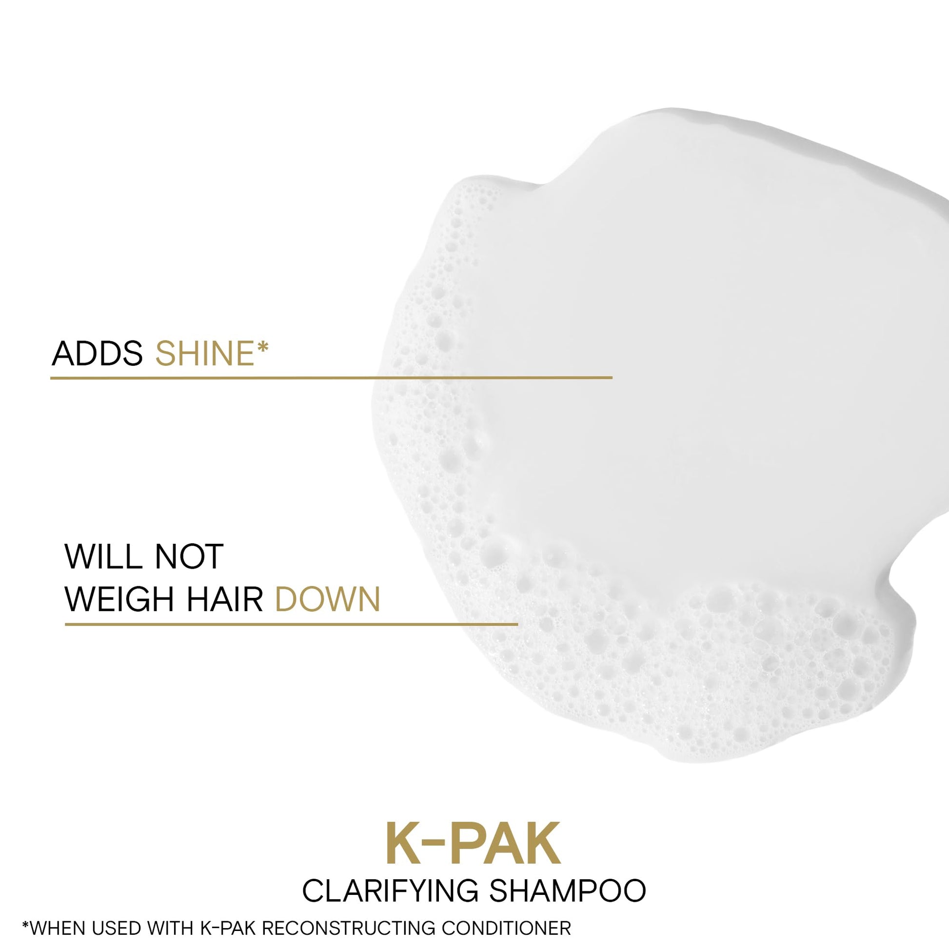 White Smoke K-PAK Daily Clarifying Shampoo to Remove Chlorine & Buildup | For Damaged Hair | Repair & Prevent Breakage | Boost Shine | With Keratin & Guajava Fruit Extract | 10.1 Fl Oz