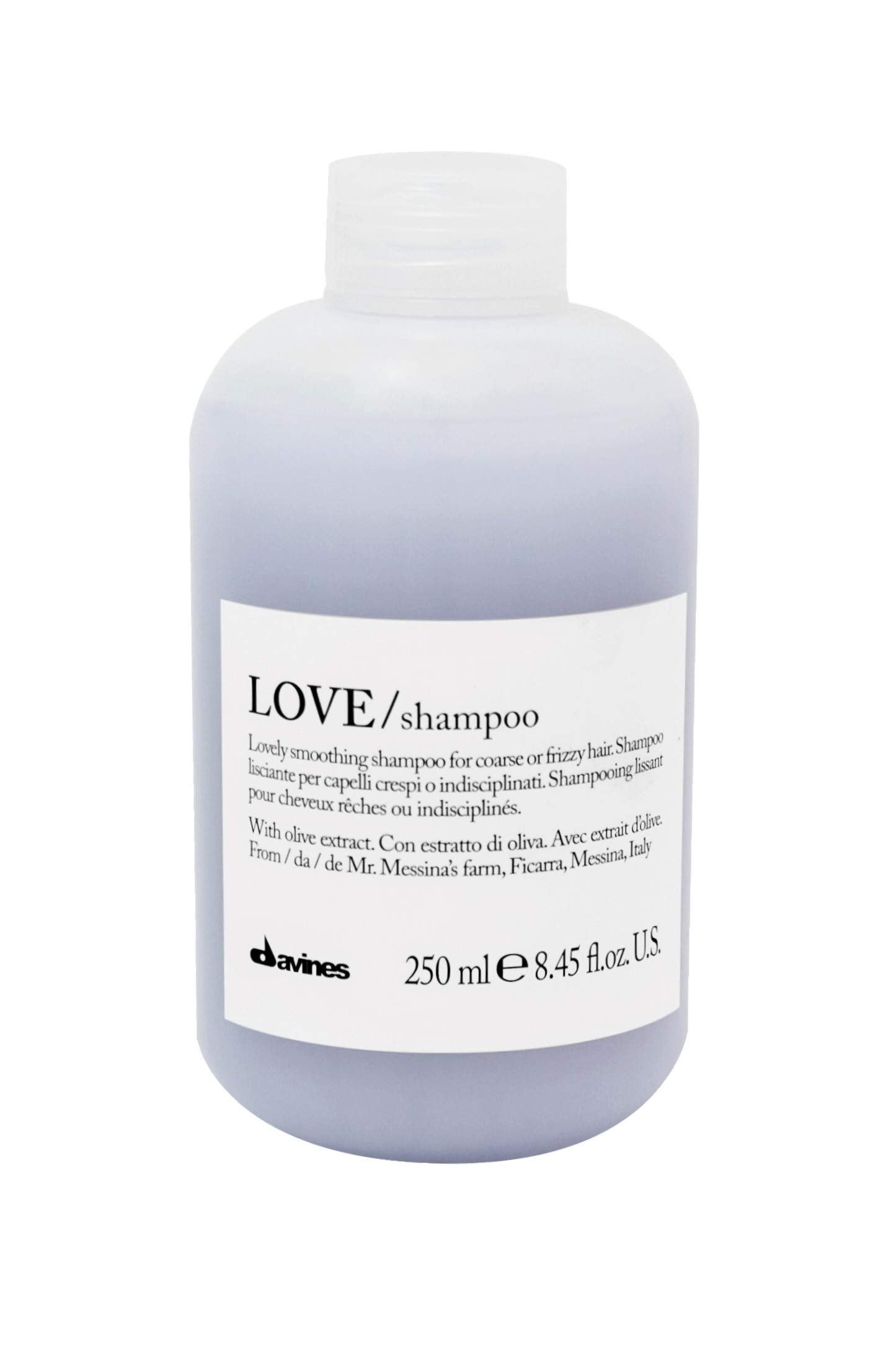 Lavender Davines LOVE Smoothing Shampoo | for Curly and Unruly Hair, Frizzy Hair | Smoothing Hair Products with Olive Extract | 8.45 Fl Oz