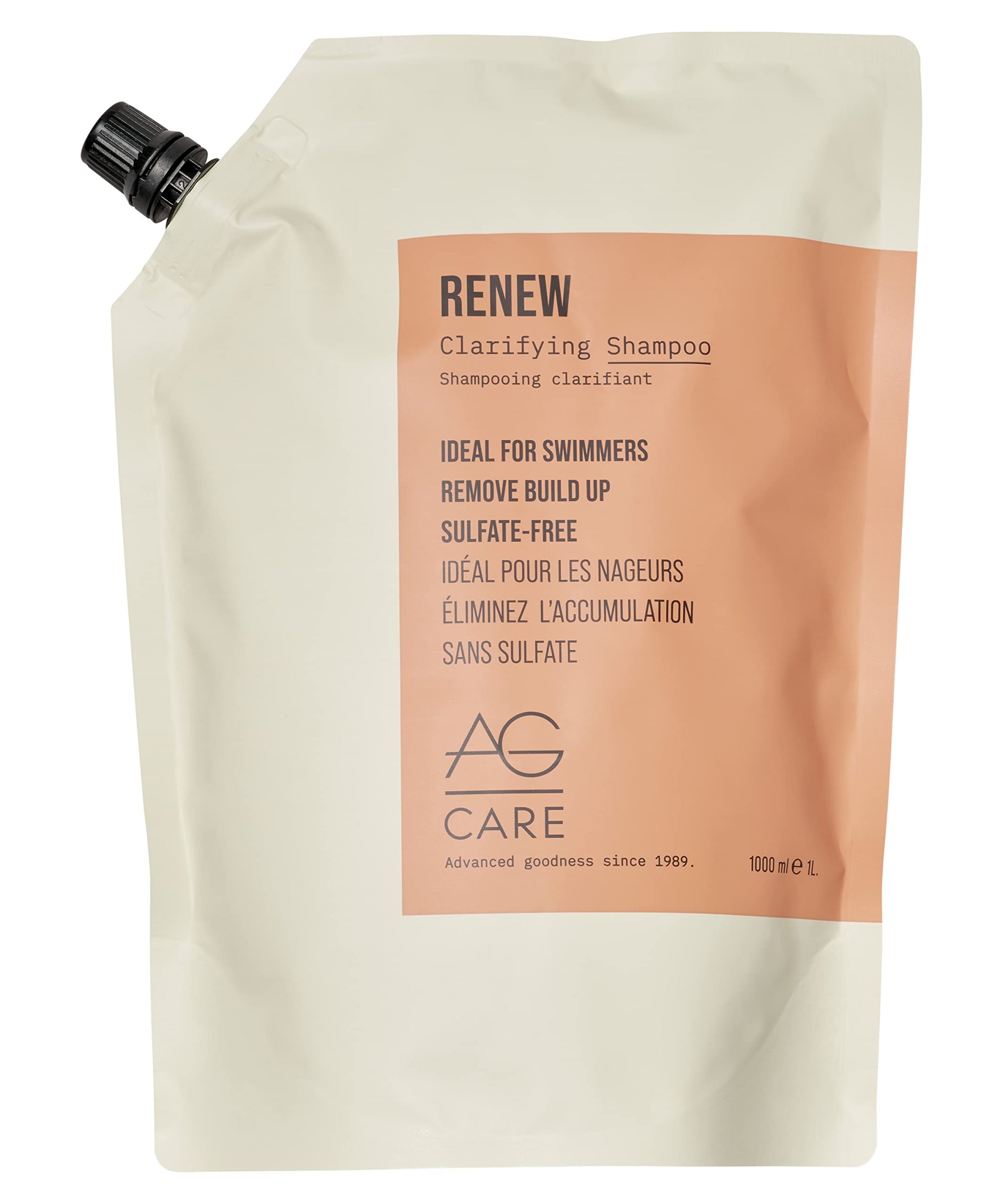 Light Gray AG Care Renew Clarifying Shampoo, Remove Build Up, Colour Safe Sulfate-Free Shampoo 33.8 Fl Oz