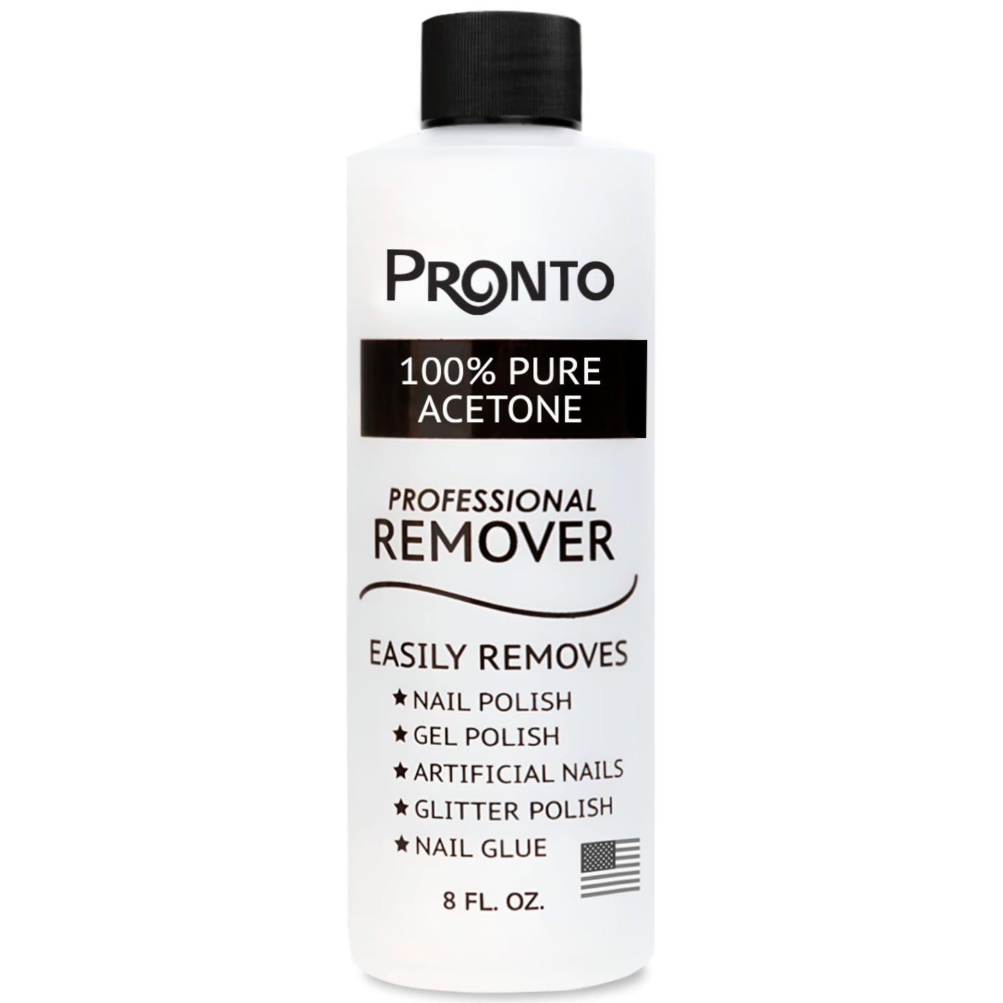 White Smoke Pronto 100% Acetone Gel Nail Polish Remover - Gel Polish Remover for Nails | Acetone Nail Polish Remover For Nails for Removal of Glue, Gel, Acrylic & Dip | Gel Polish Remover, 8 Fl oz