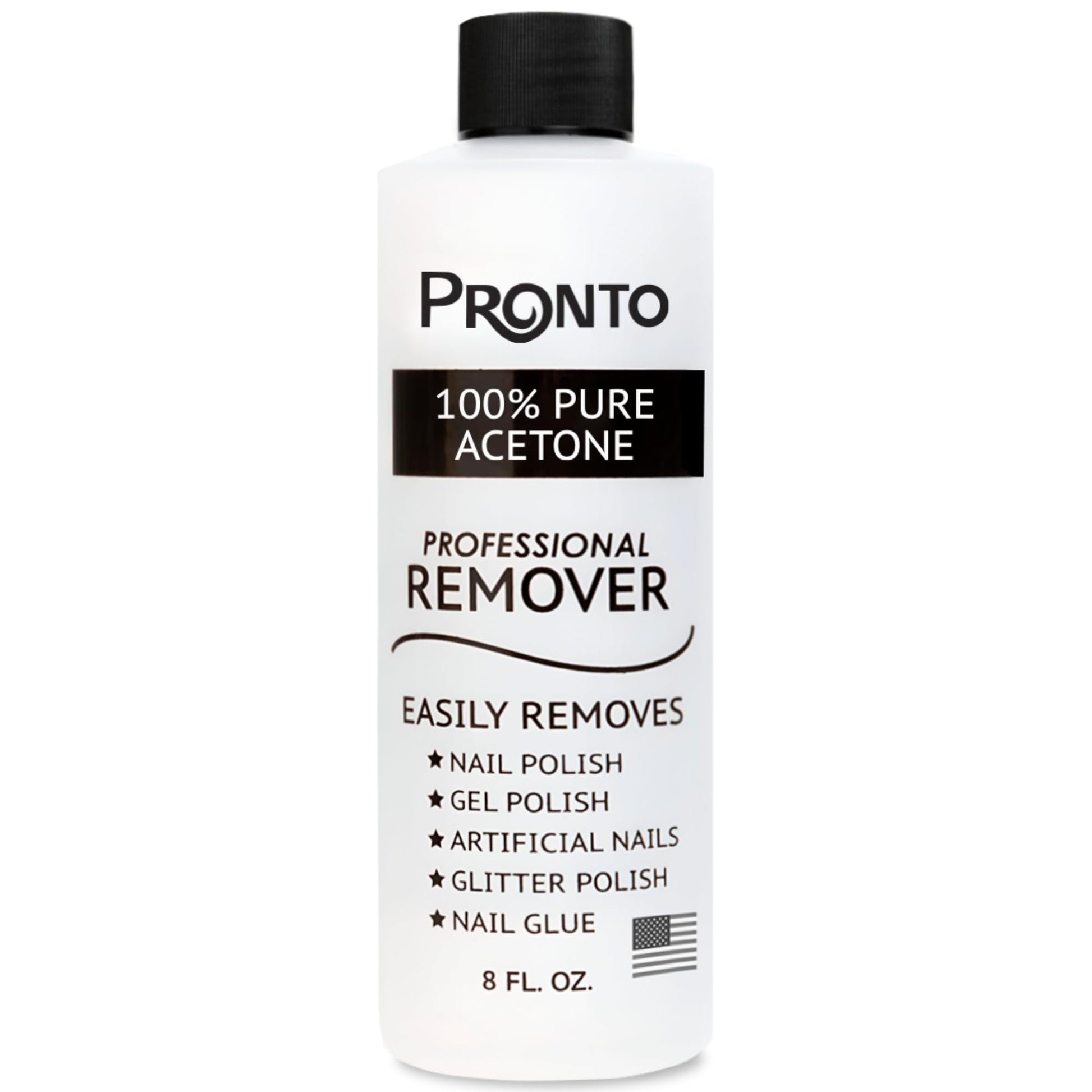 White Smoke Pronto 100% Acetone Gel Nail Polish Remover - Gel Polish Remover for Nails | Acetone Nail Polish Remover For Nails for Removal of Glue, Gel, Acrylic & Dip | Gel Polish Remover, 8 Fl oz